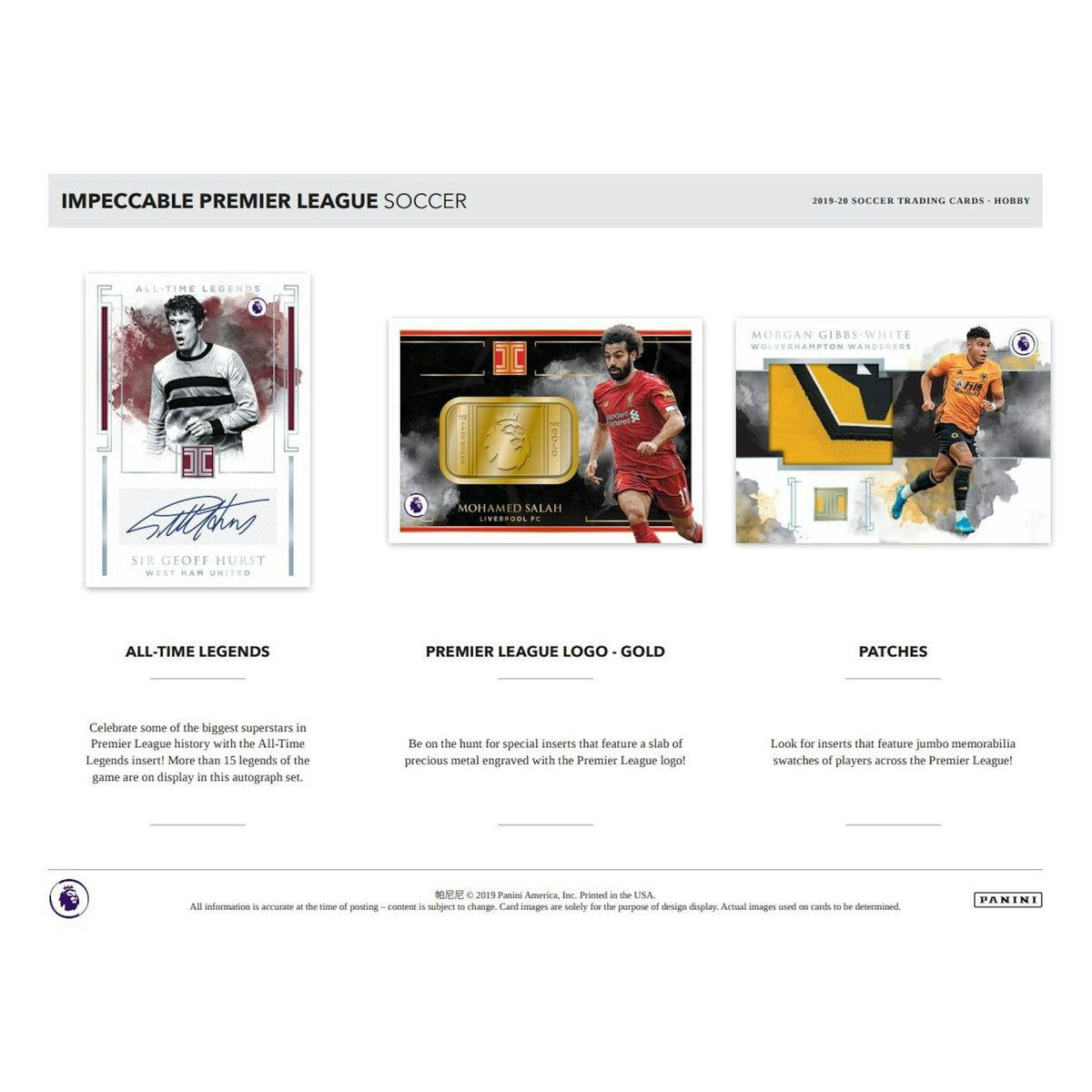 2019/20 Panini Impeccable Soccer Hobby 3-Box Case
