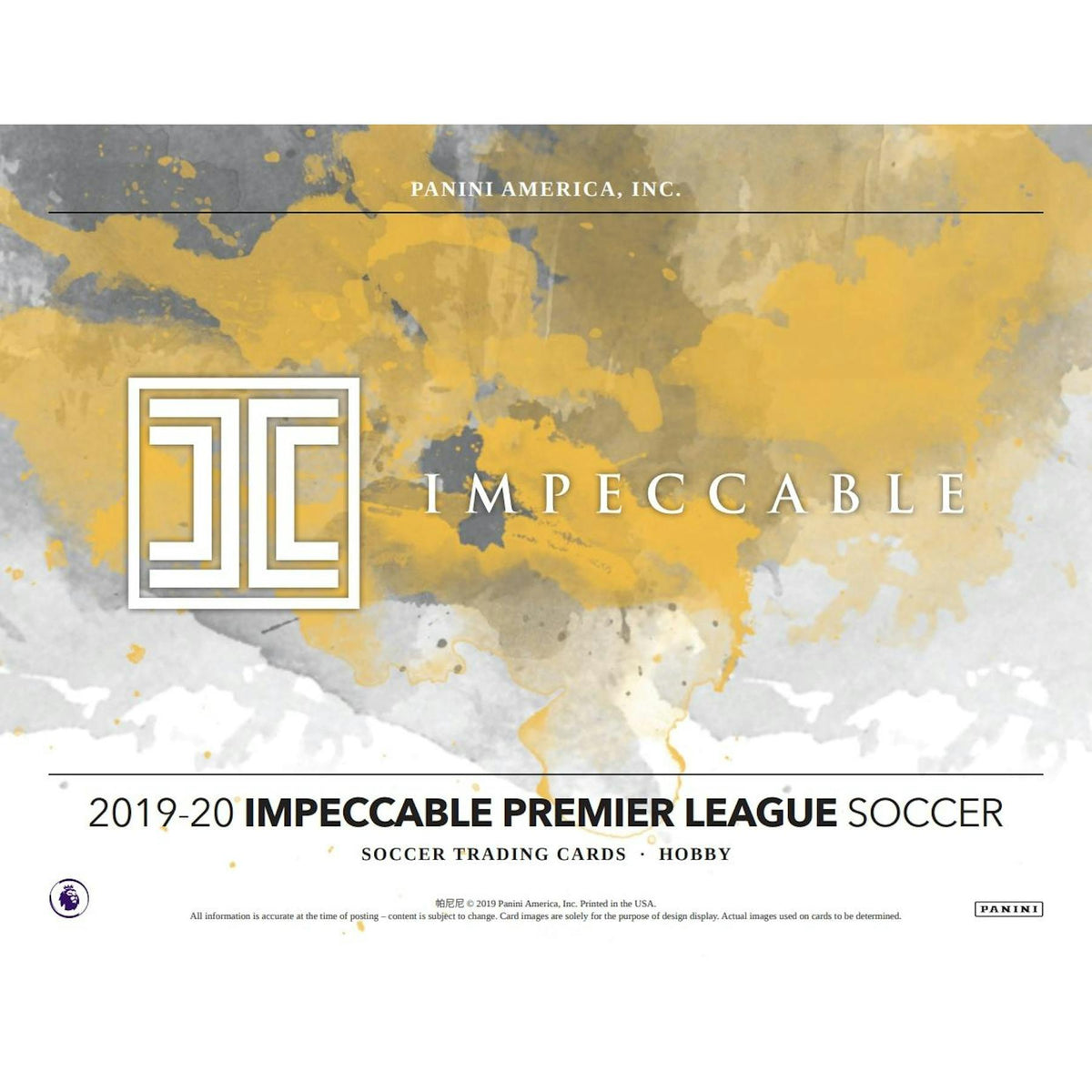 2019/20 Panini Impeccable Soccer Hobby 3-Box Case