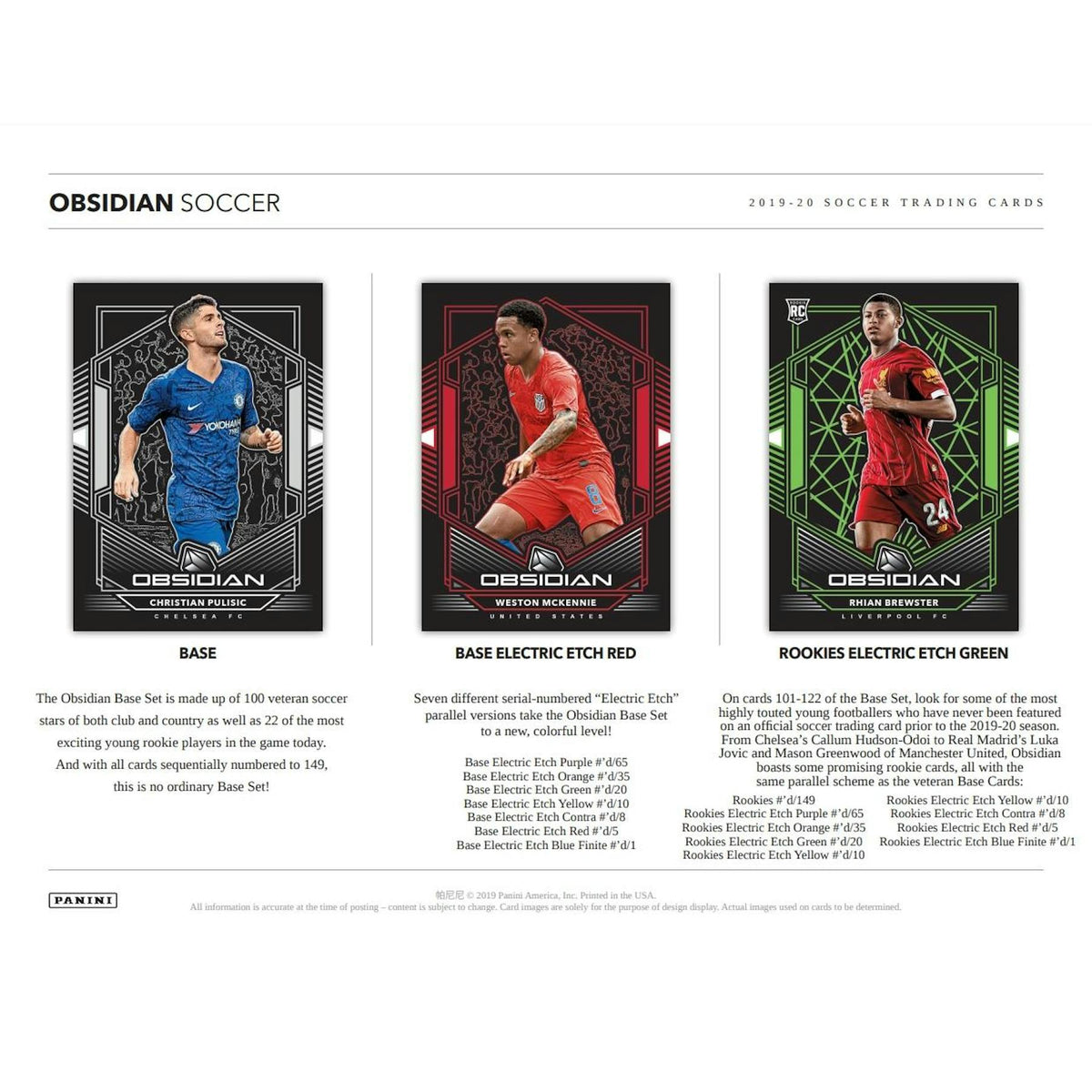 2019/20 Panini Obsidian Soccer Hobby Box