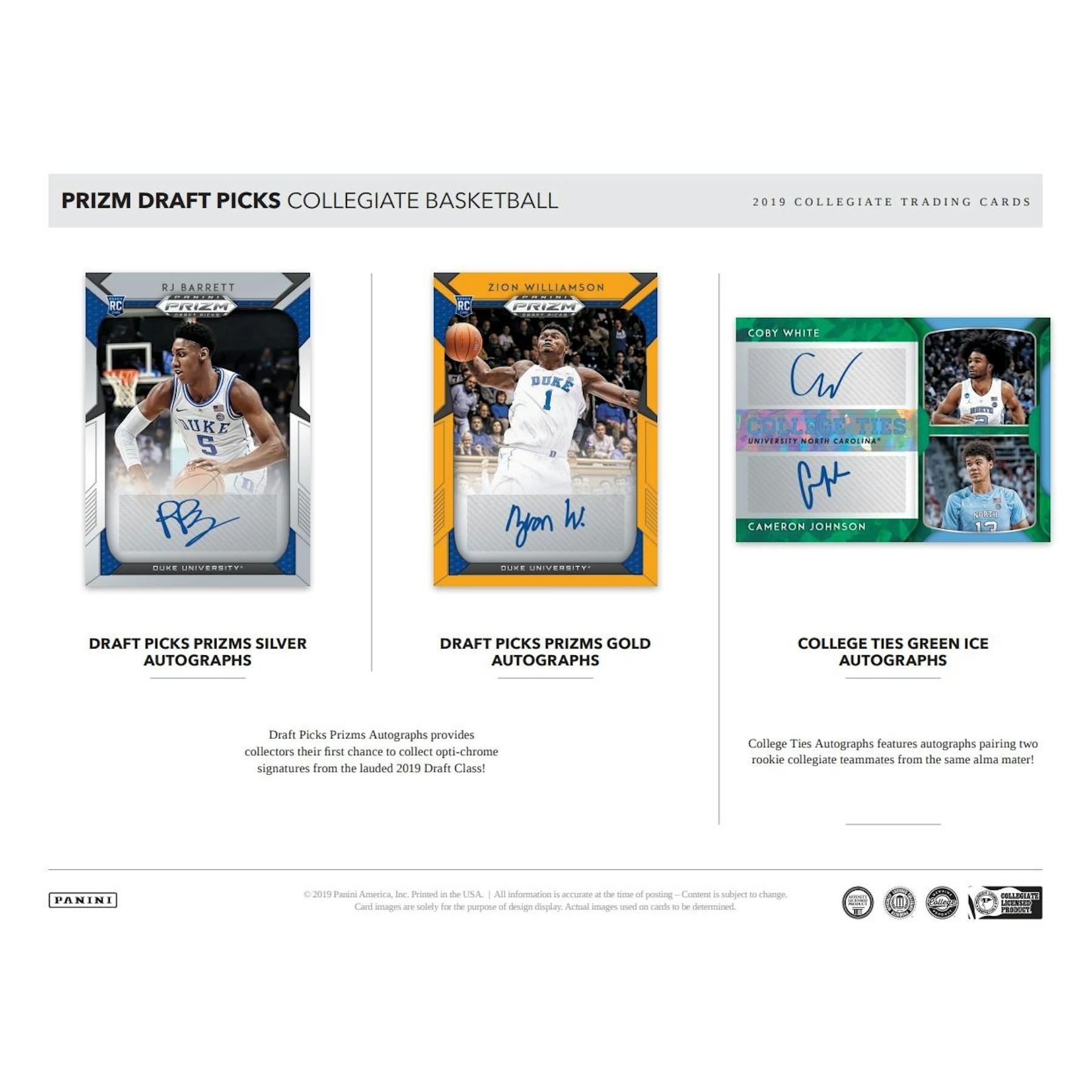 2019/20 Panini Prizm Draft Picks Basketball Hobby Pack