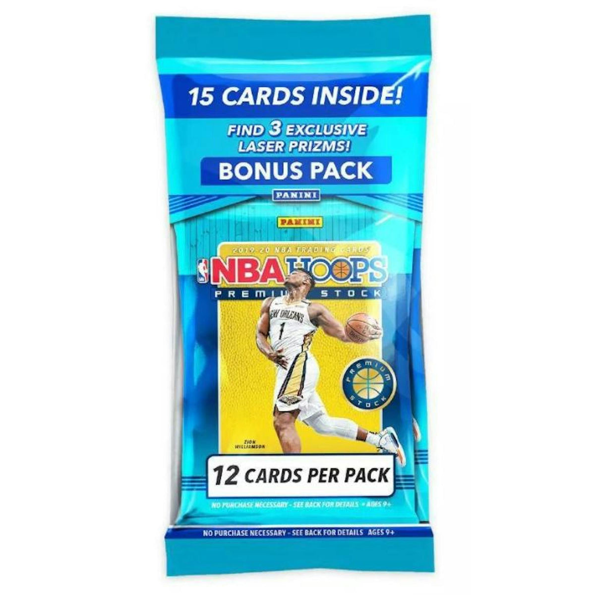 2019/20 Panini Hoops Premium Stock Basketball Cello Multi 15-Card Pack (Lot of 12) (Reed Buy)