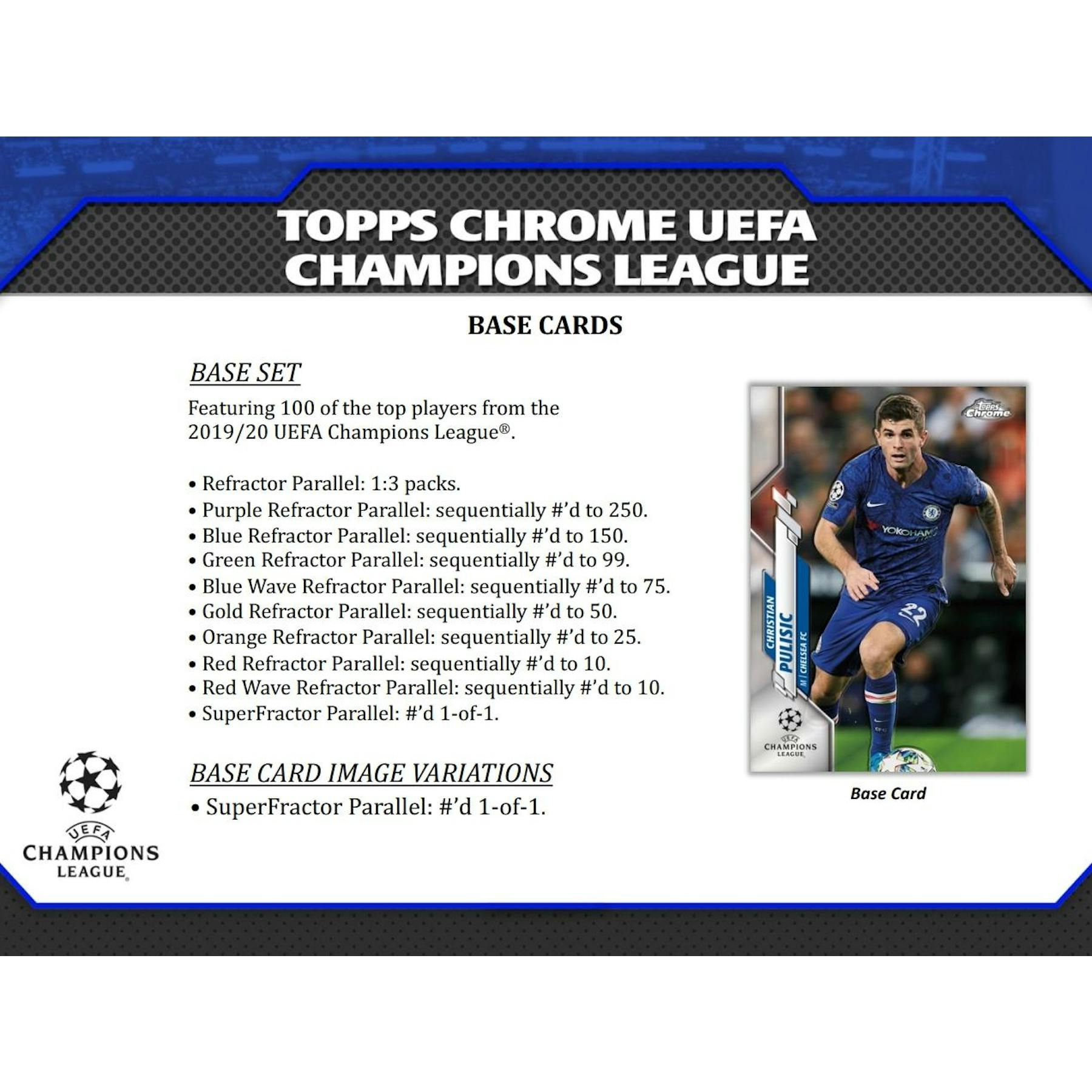 2019/20 Topps Chrome UEFA Champions League Soccer Hobby Box