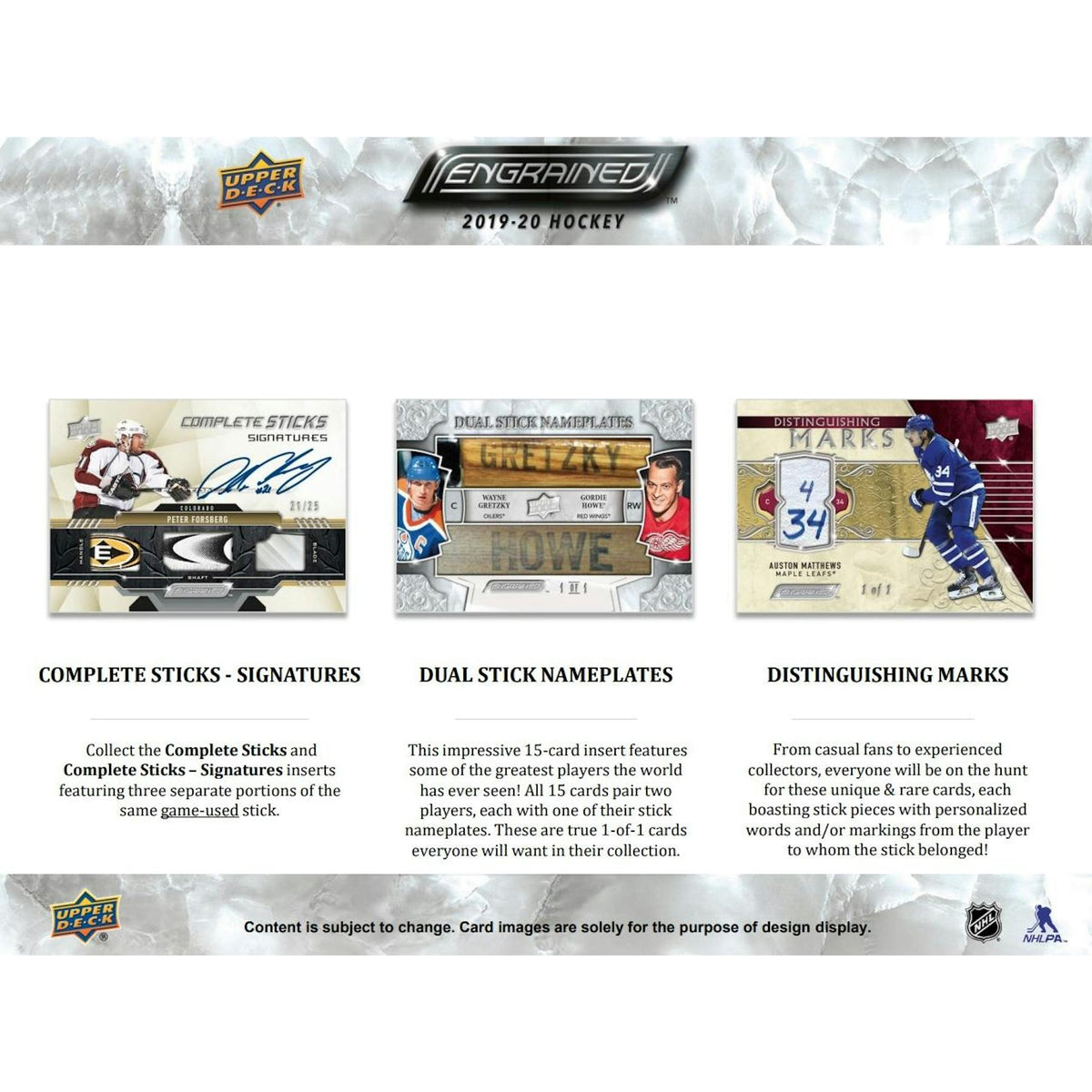 2019/20 Upper Deck Engrained Hockey Hobby Box