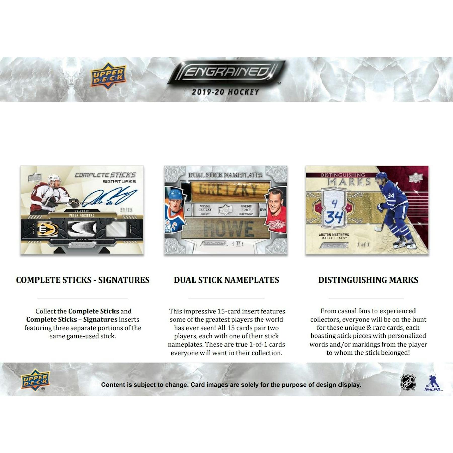 2019/20 Upper Deck Engrained Hockey Hobby Box
