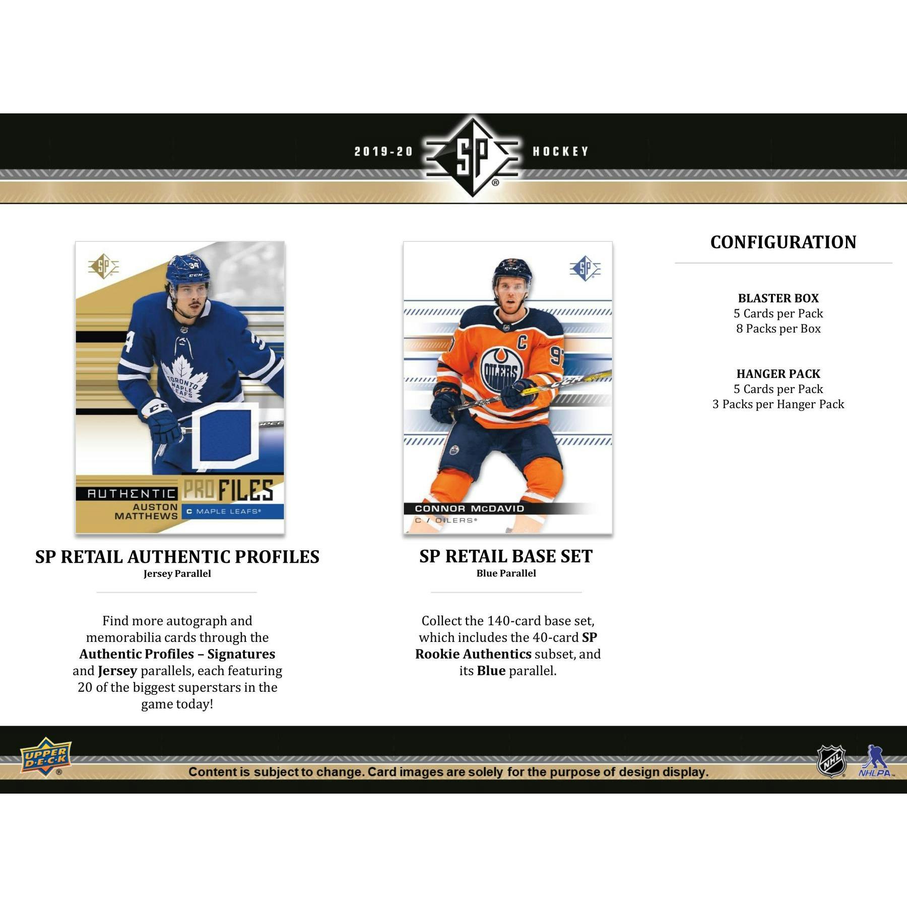 2019/20 Upper Deck SP Hockey Hanger Pack (15 Cards!)