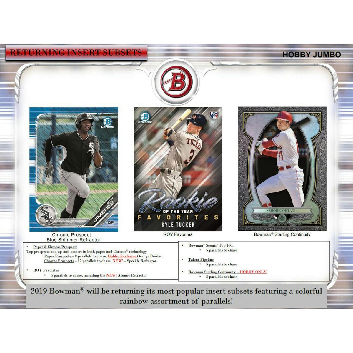 2019 Bowman Baseball Hobby Jumbo Box