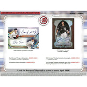 2019 Bowman Baseball Hobby Jumbo 8-Box Case