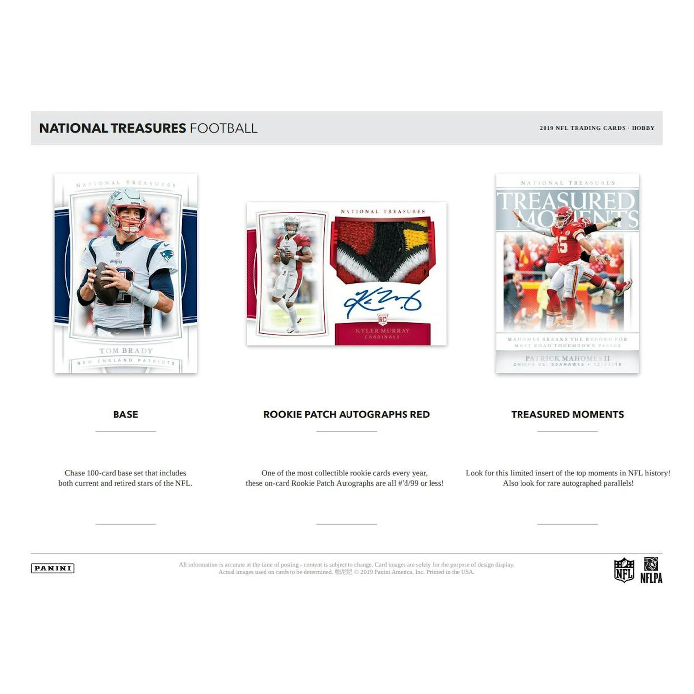 2019 Panini National Treasures Football Hobby Box