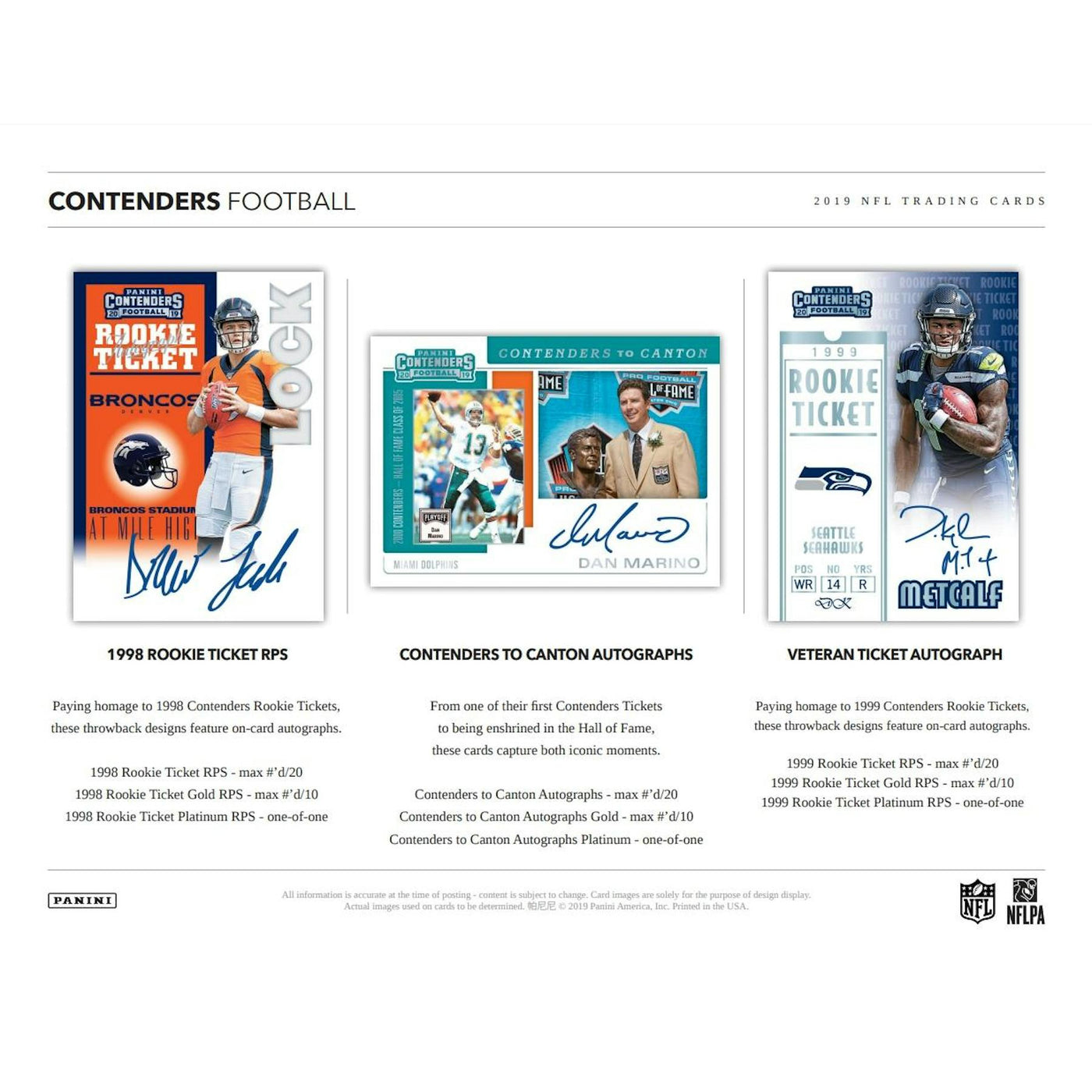 2019 Panini Contenders Football Hobby 12-Box Case