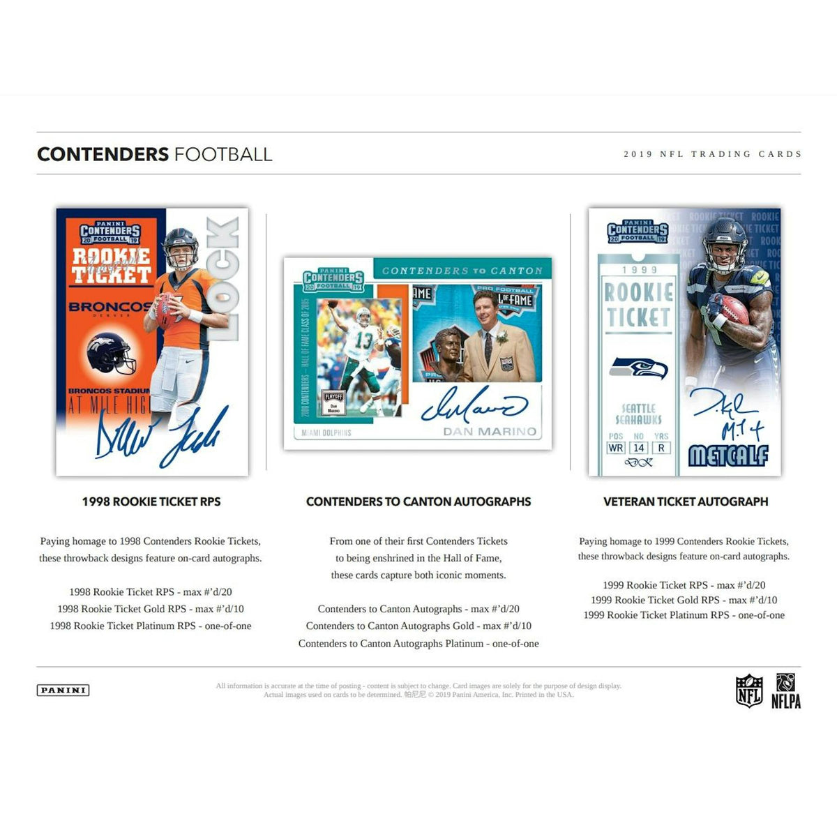 2019 Panini Contenders Football Hobby 12-Box Case