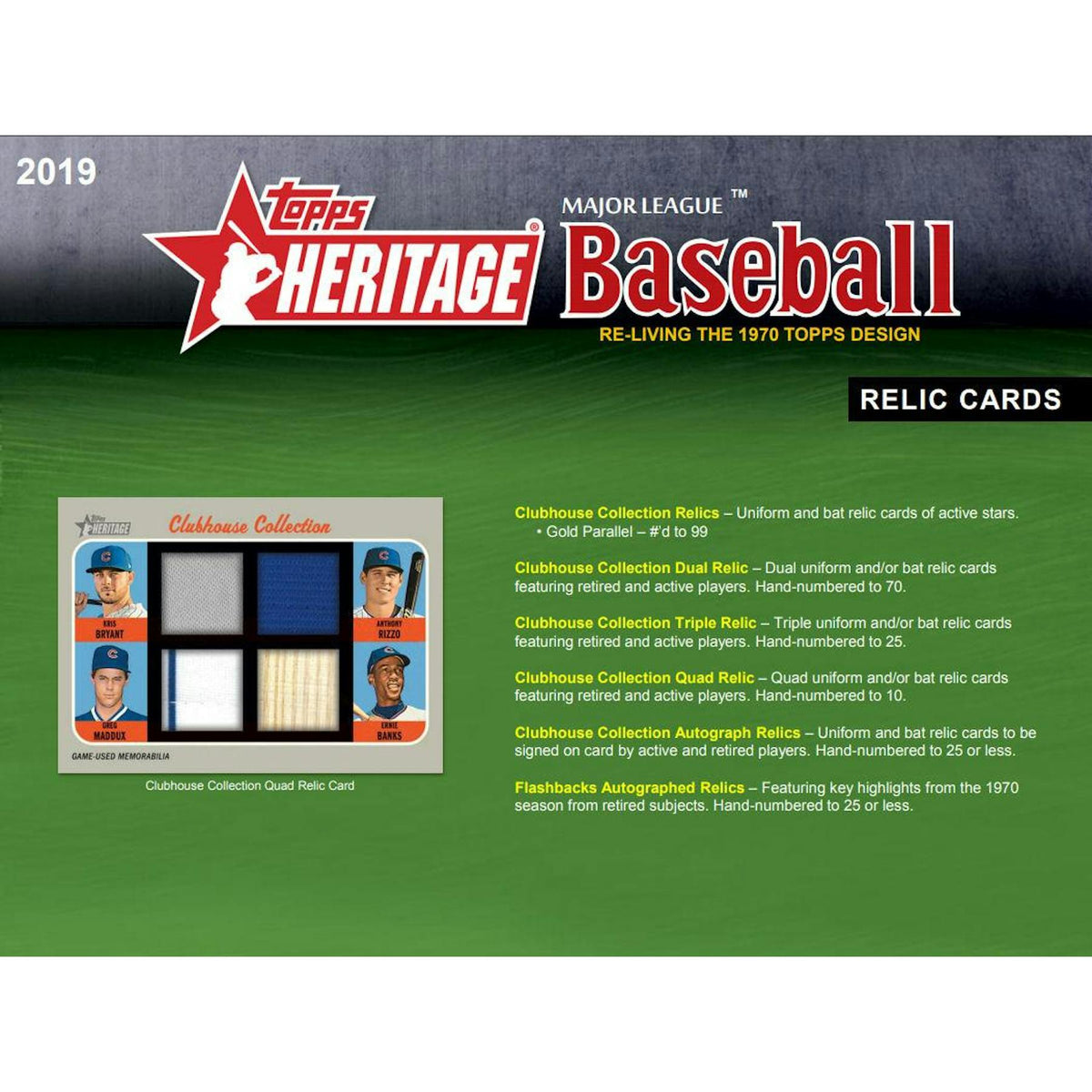 2019 Topps Heritage Baseball Retail Pack