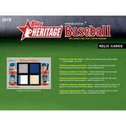2019 Topps Heritage Baseball Retail Pack