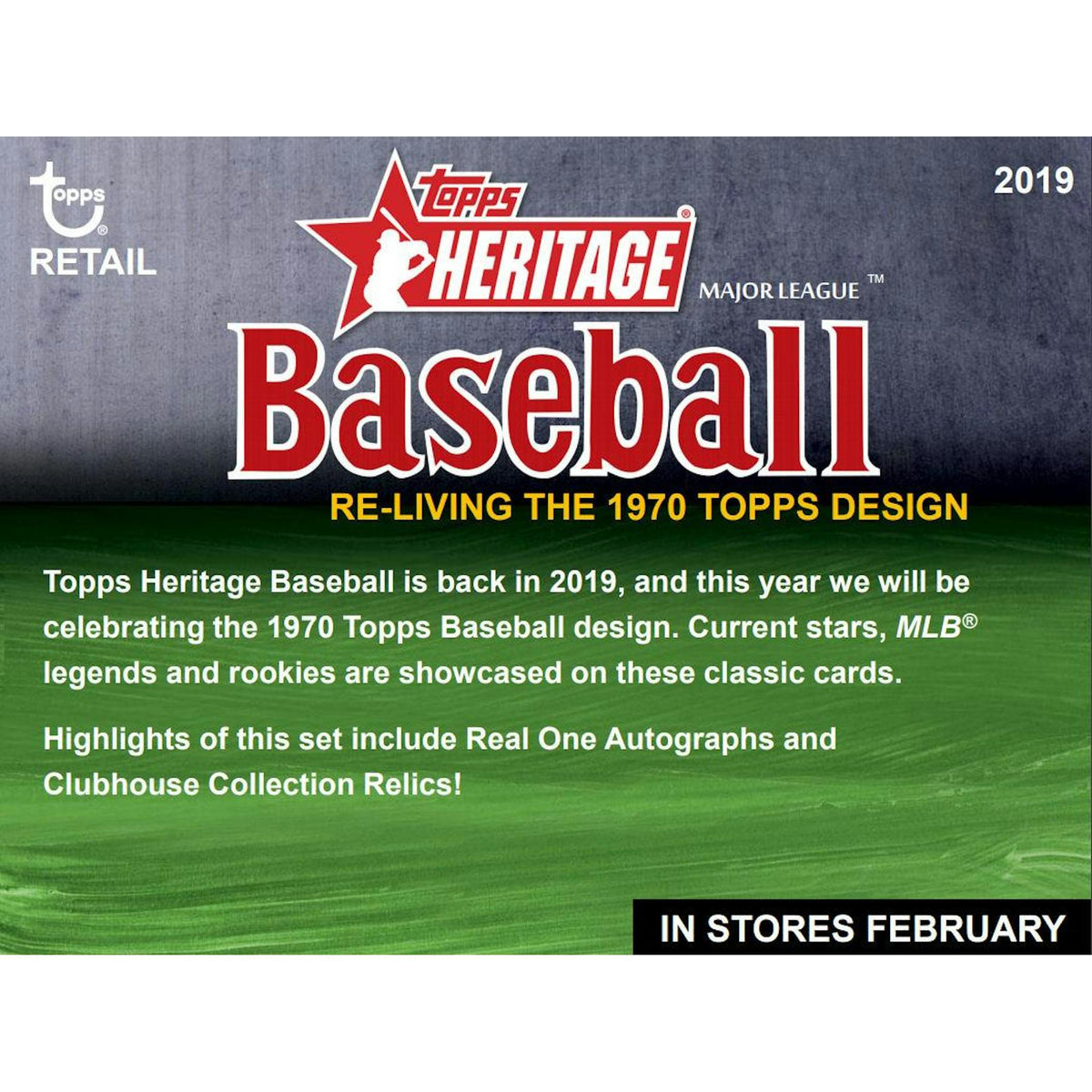 2019 Topps Heritage Baseball Retail Pack