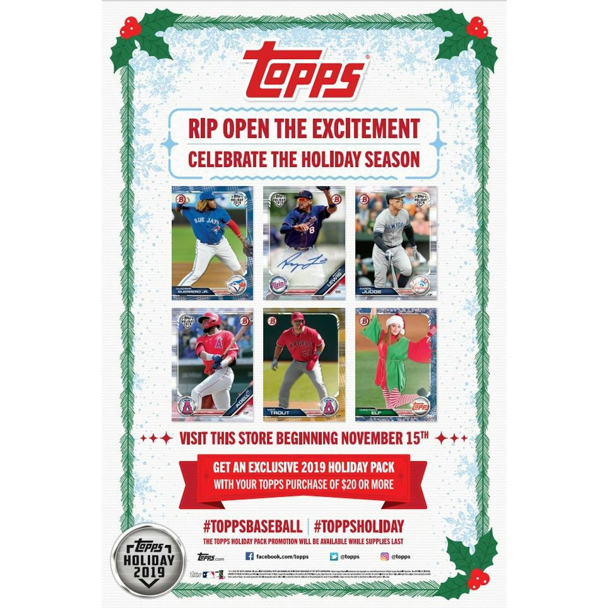 2019 Topps Baseball Holiday Pack