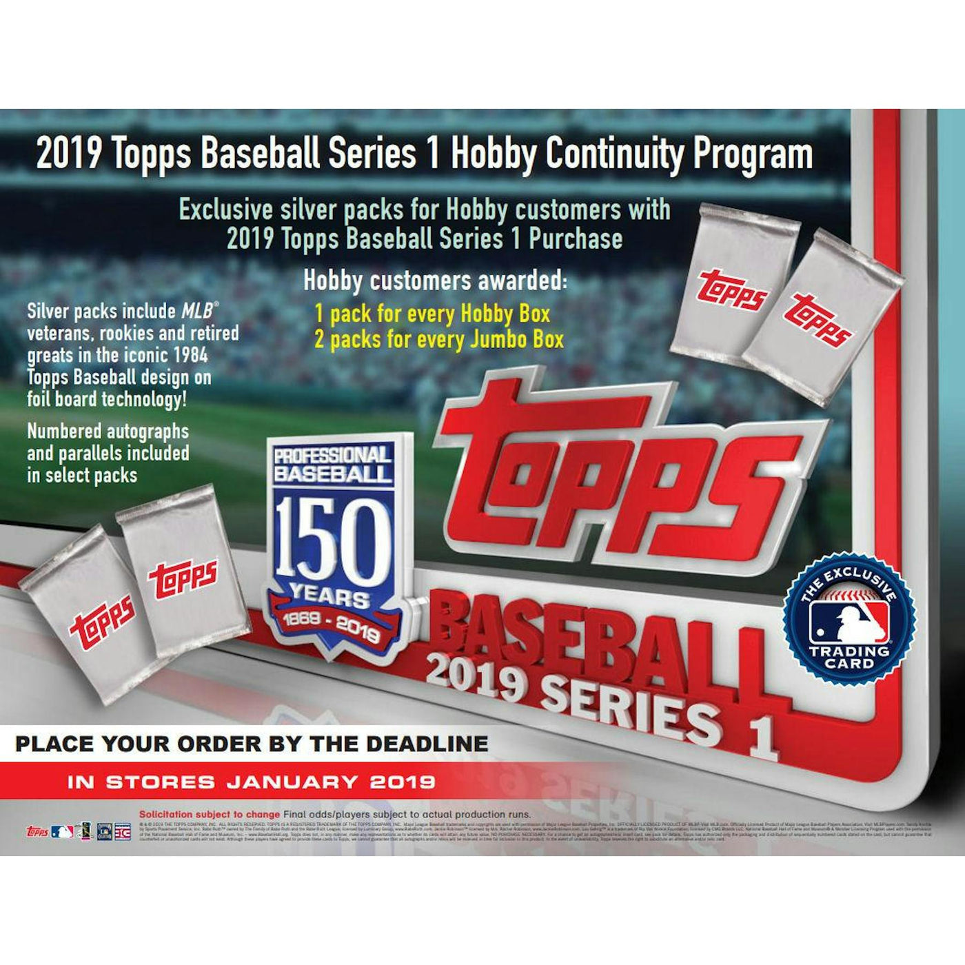 2019 Topps Series 1 Baseball Hobby Jumbo Pack
