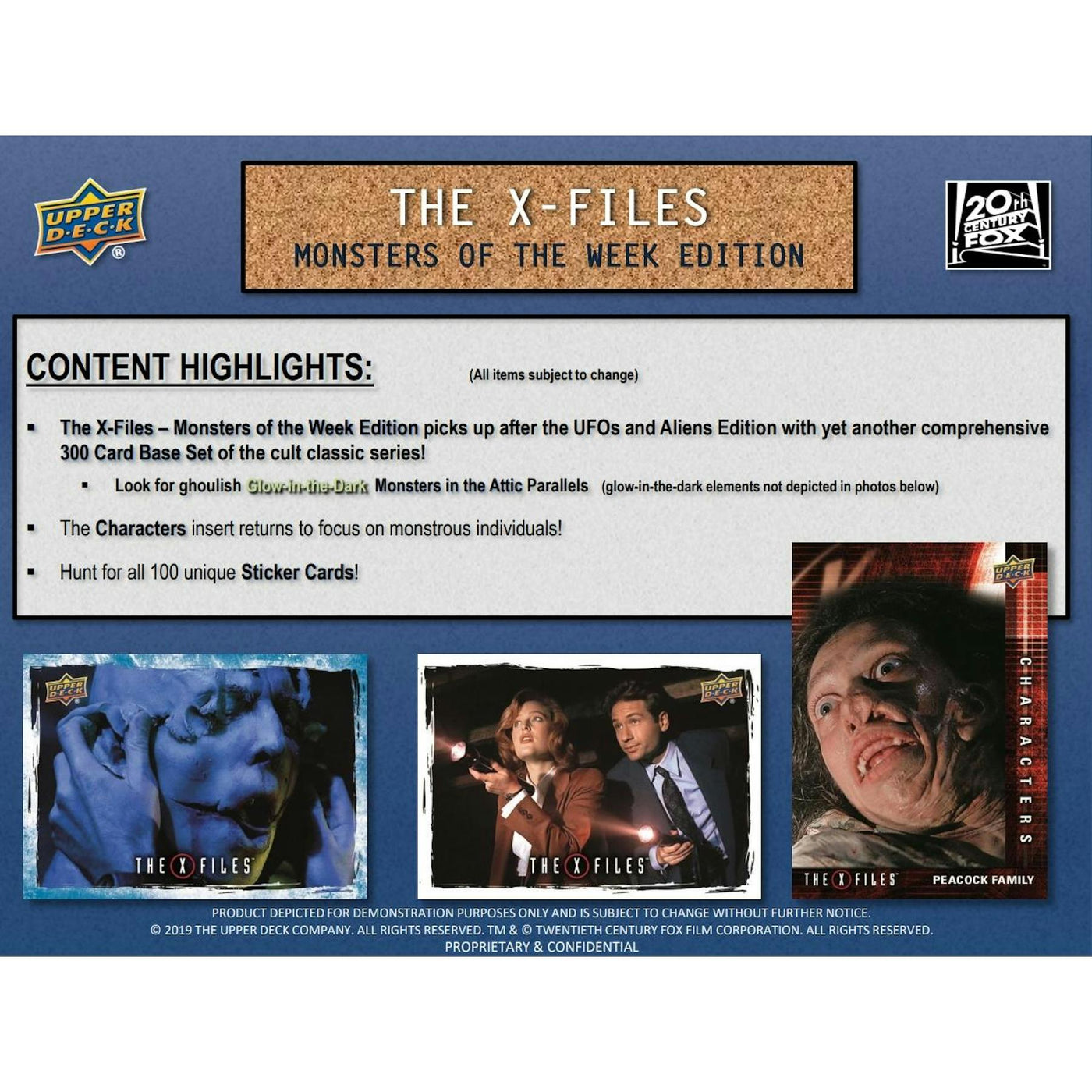 2024 Upper Deck The X-Files: Monsters of the Week Trading Cards 12-Box Case
