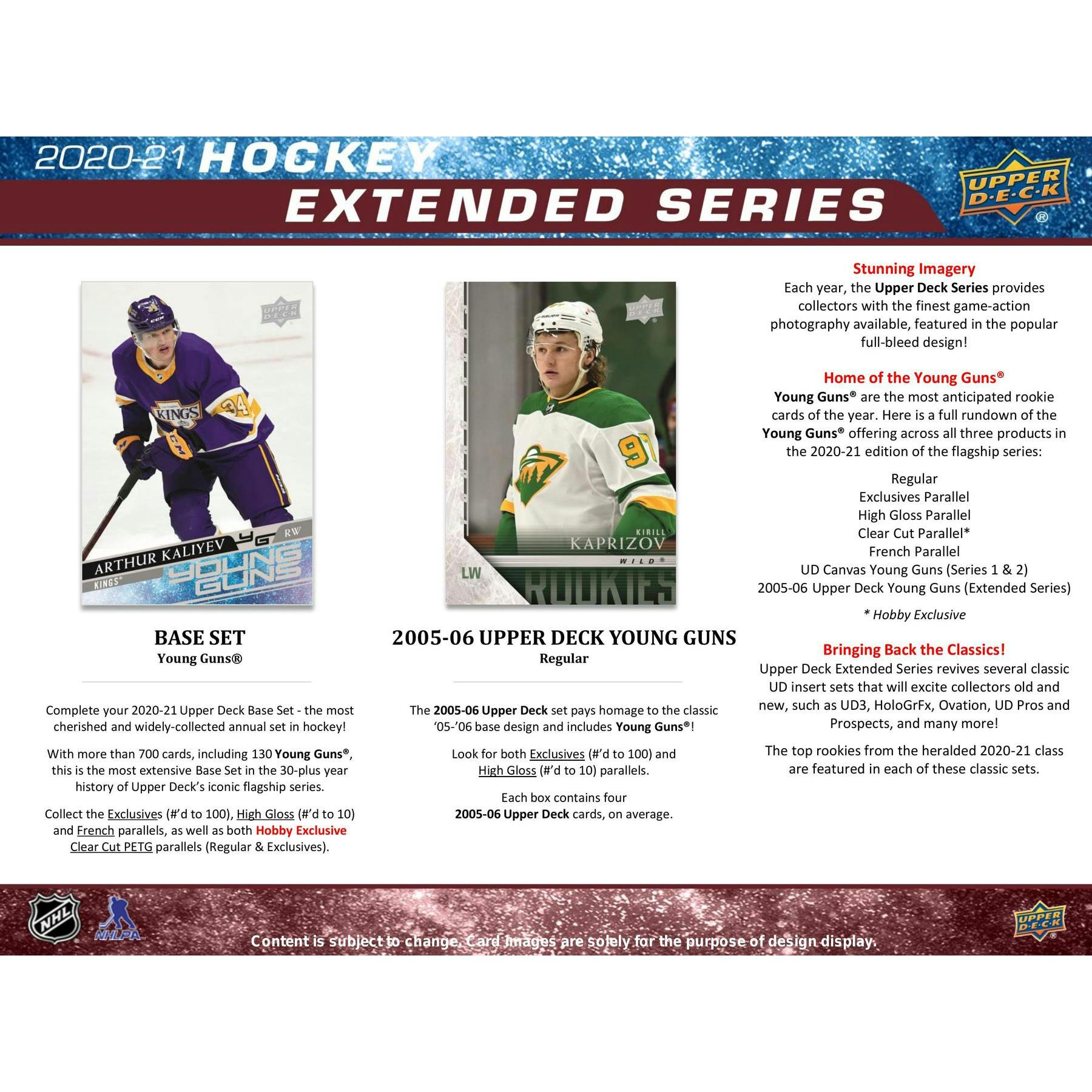 2020/21 Upper Deck Extended Series Hockey Hobby 12-Box Case