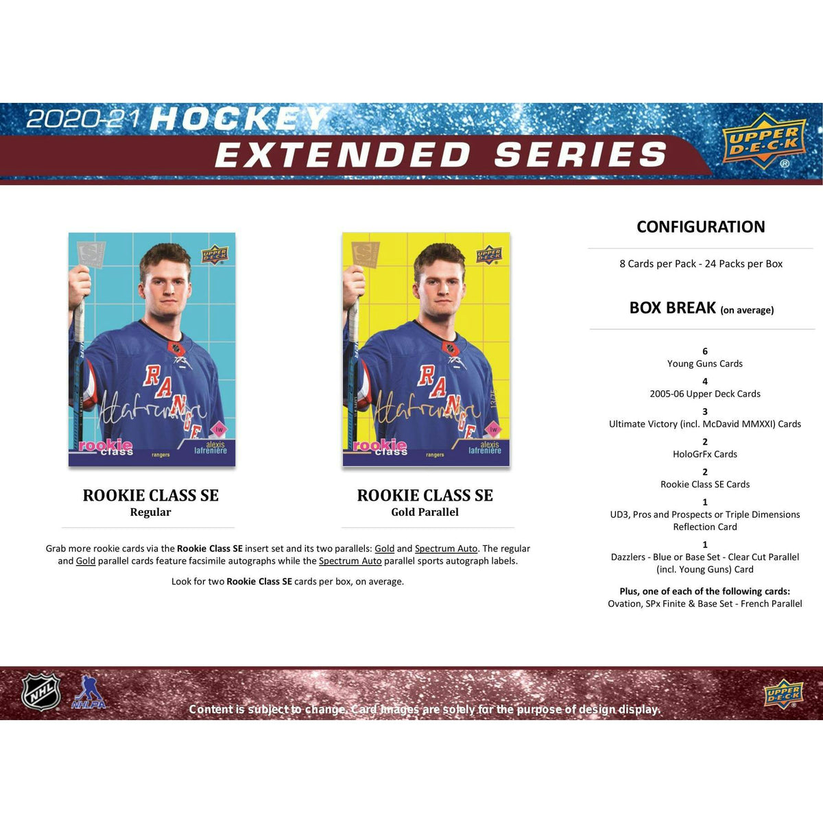 2020/21 Upper Deck Extended Series Hockey Hobby Box