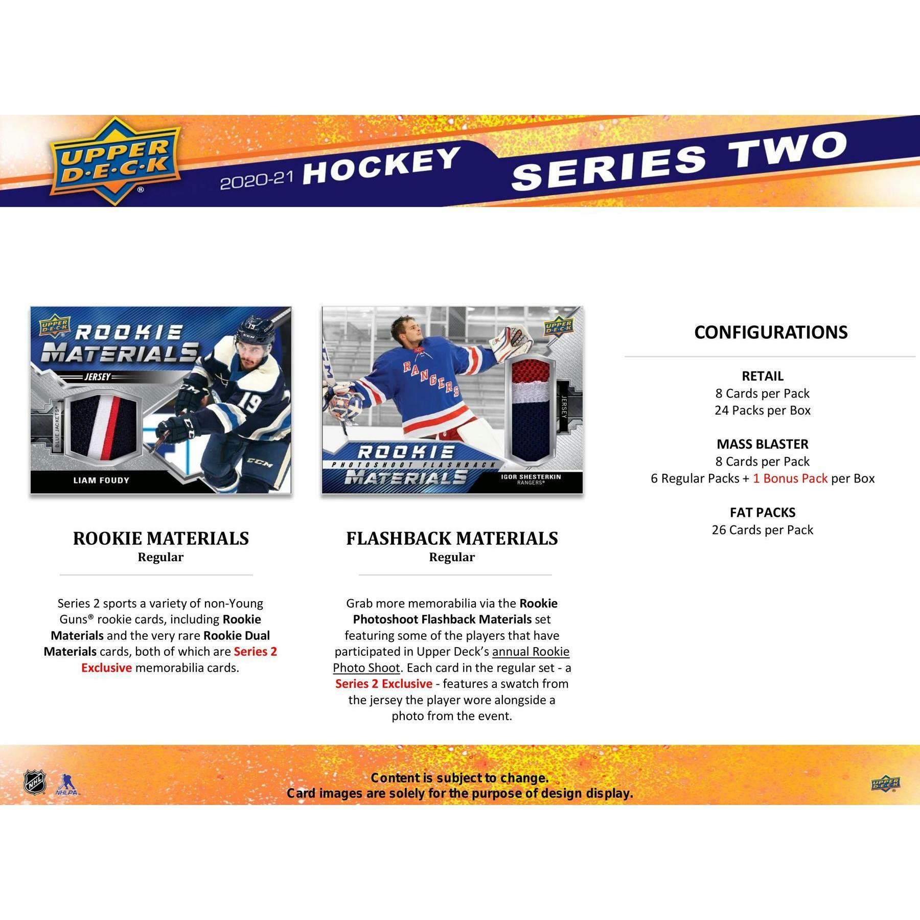 2020/21 Upper Deck Series 2 Hockey 24-Pack Retail 20-Box Case