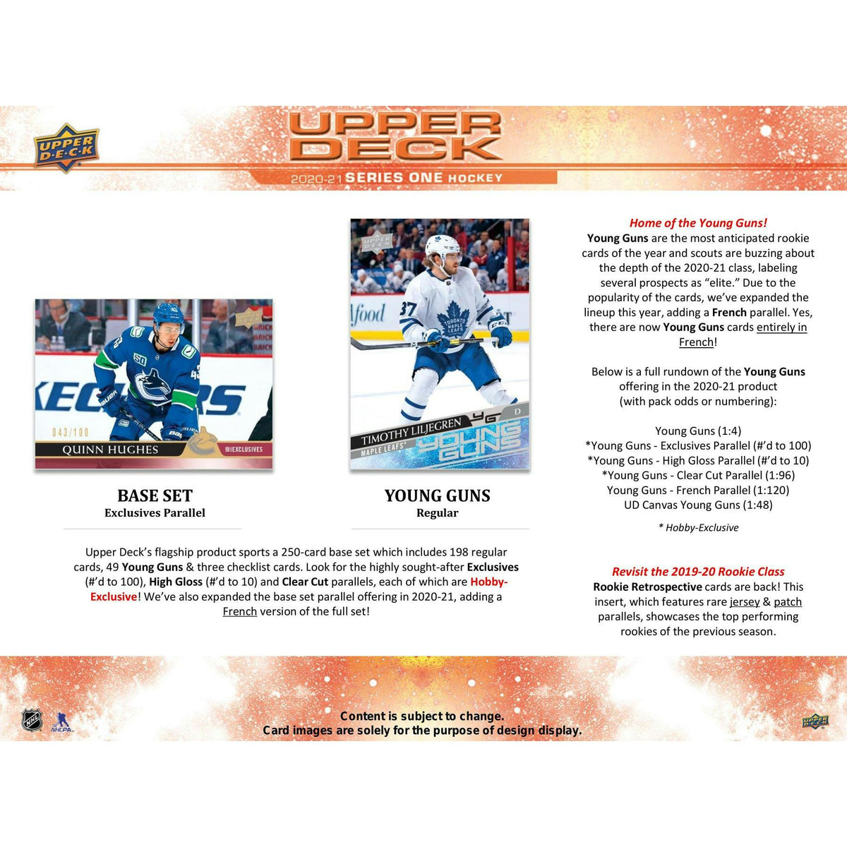 2020/21 Upper Deck Series 1 Hockey Hobby Box