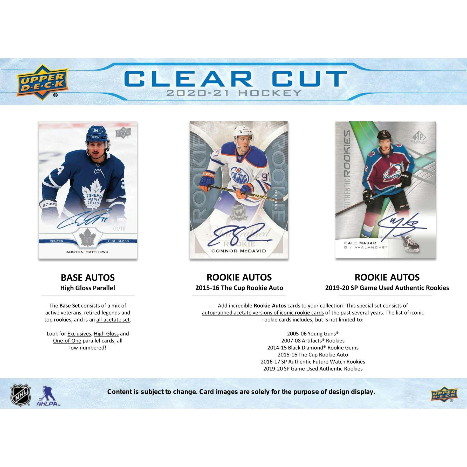 2020/21 Upper Deck Clear Cut Hockey Hobby Box