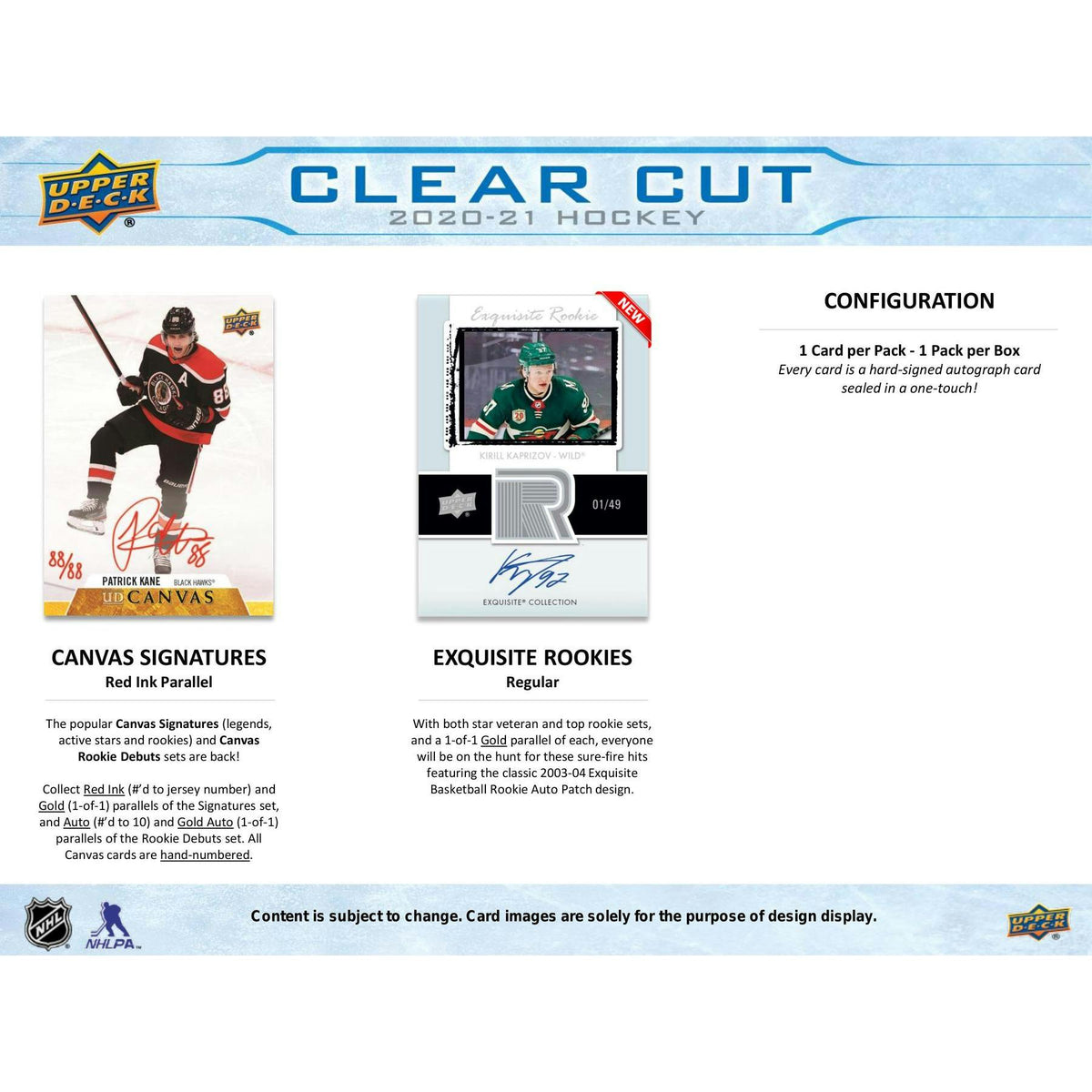 2020/21 Upper Deck Clear Cut Hockey Hobby Box