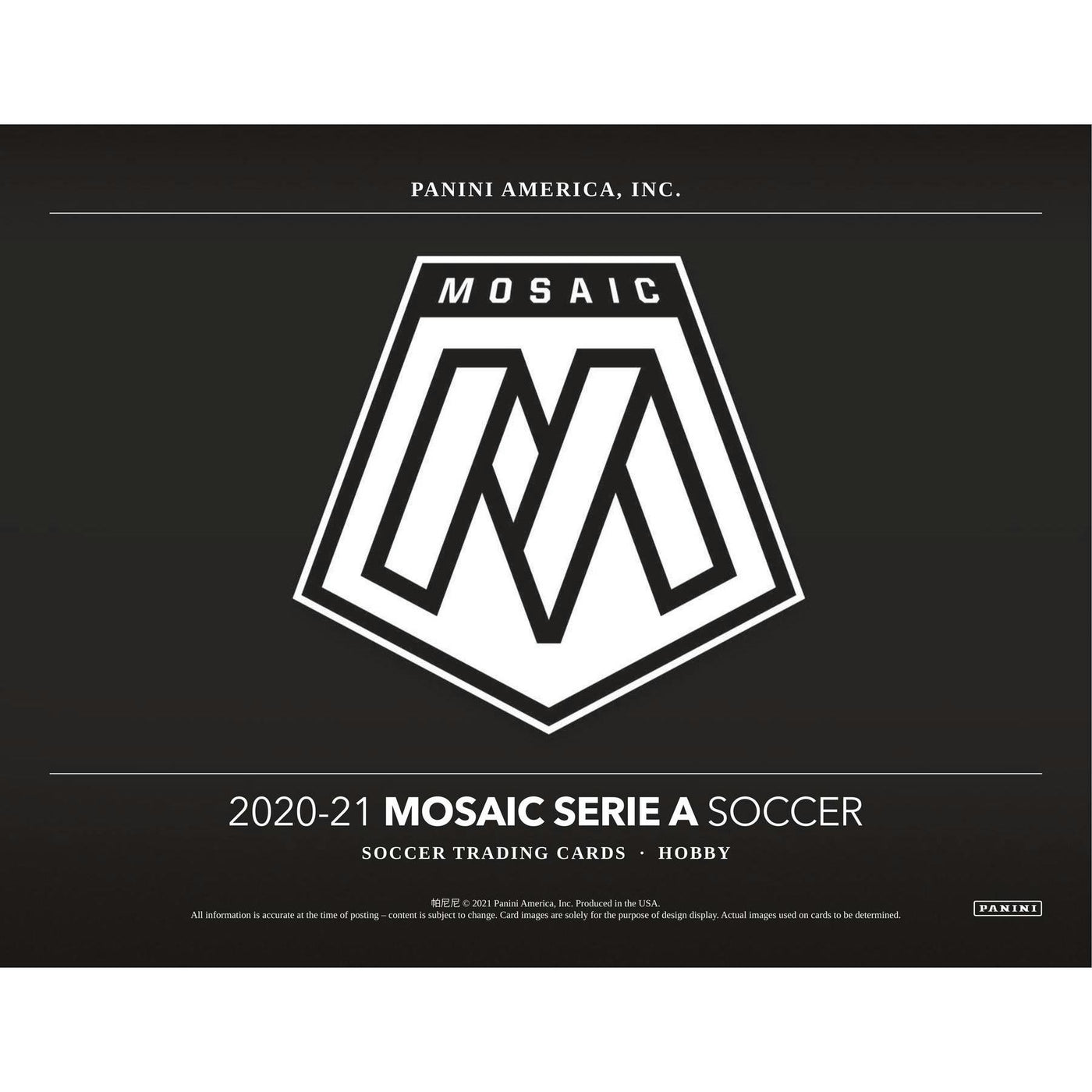 2020/21 Panini Mosaic Serie A Soccer Hobby Box