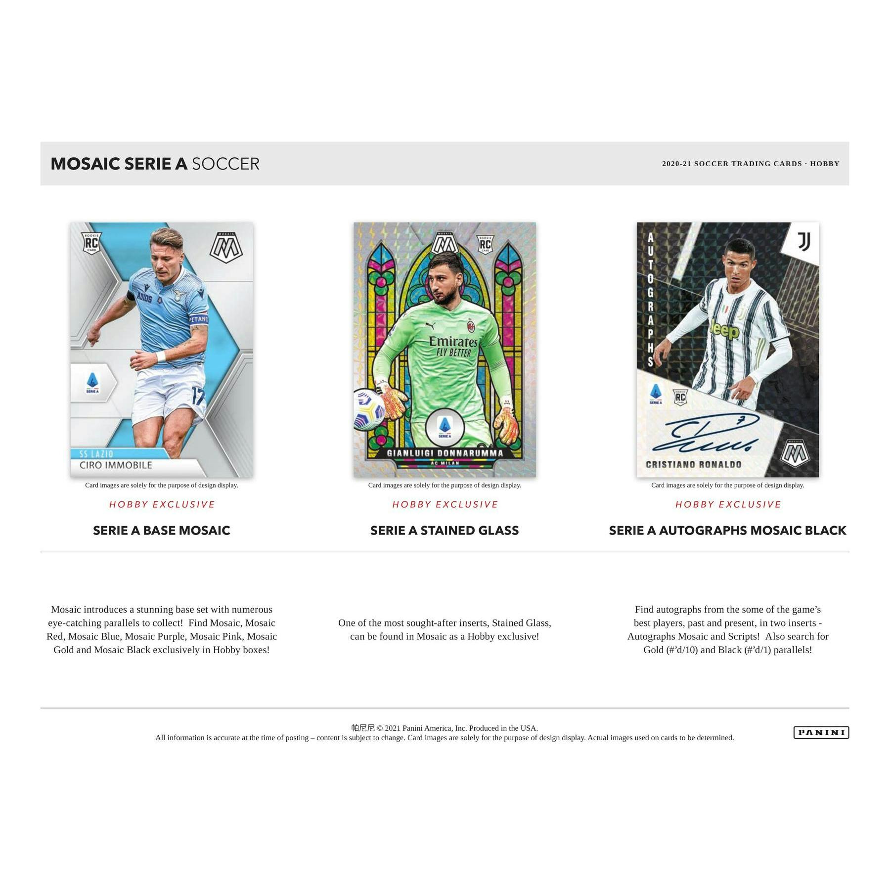 2020/21 Panini Mosaic Serie A Soccer Hobby Box
