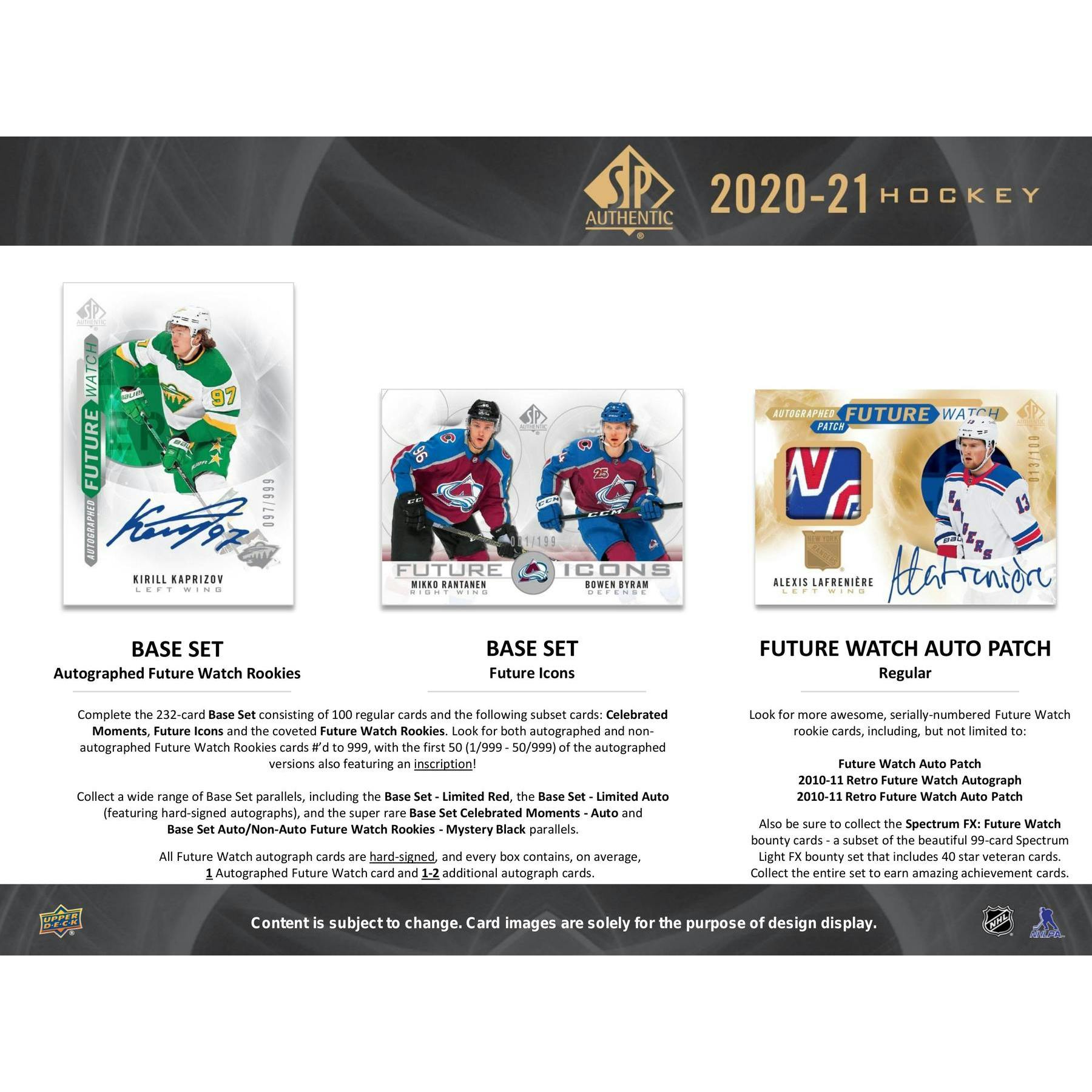 2020/21 Upper Deck SP Authentic Hockey Hobby 16-Box Case