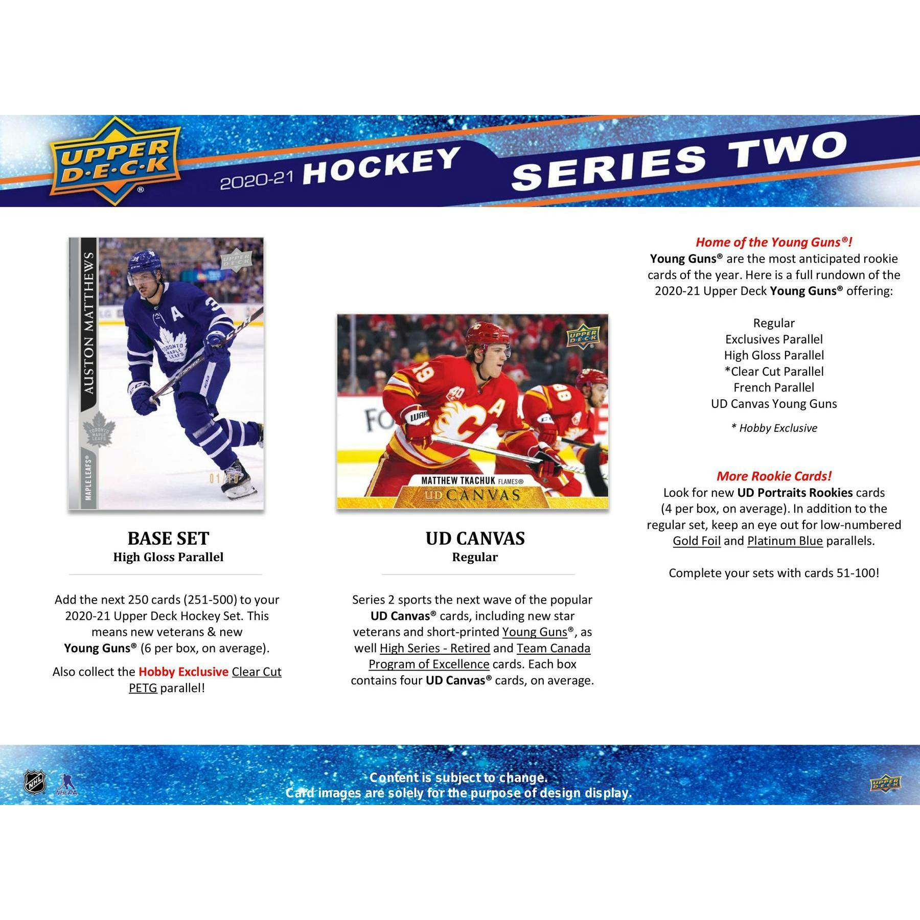 2020/21 Upper Deck Series 2 Hockey Hobby 12-Box Case