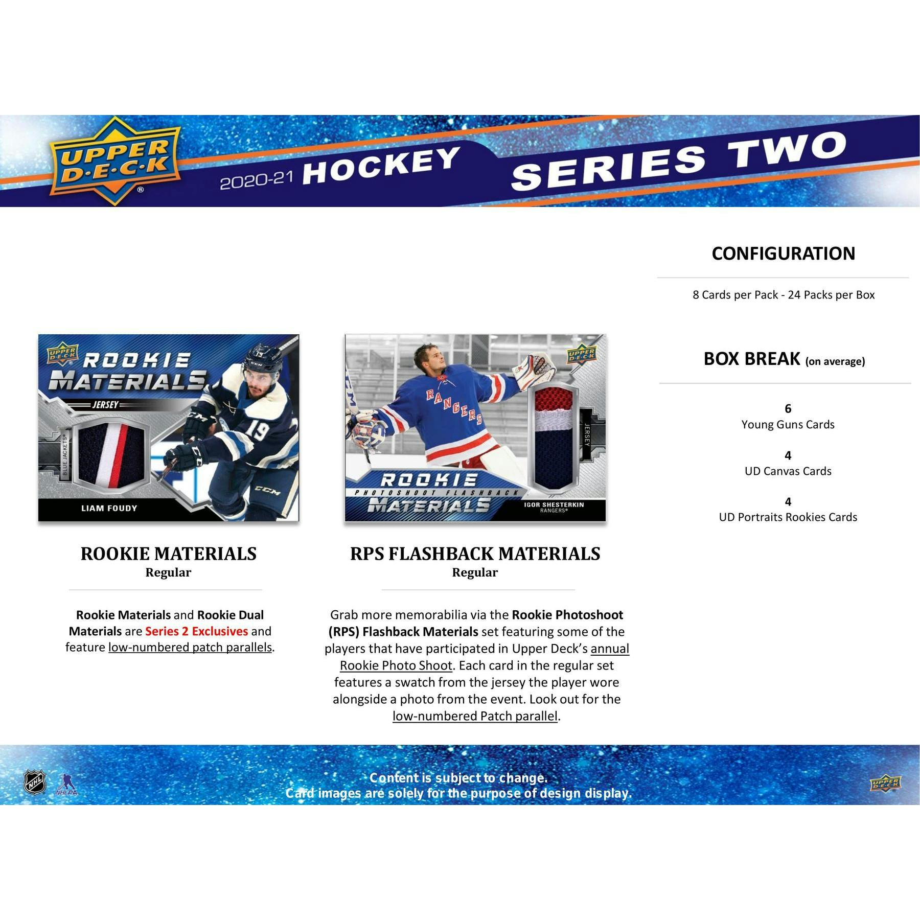 2020/21 Upper Deck Series 2 Hockey Hobby 12-Box Case