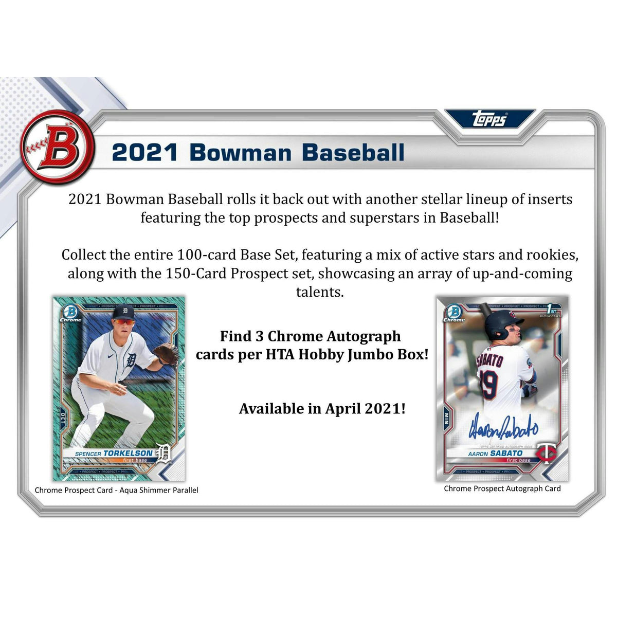 2021 Bowman Baseball Hobby Jumbo Box (Reed Buy)