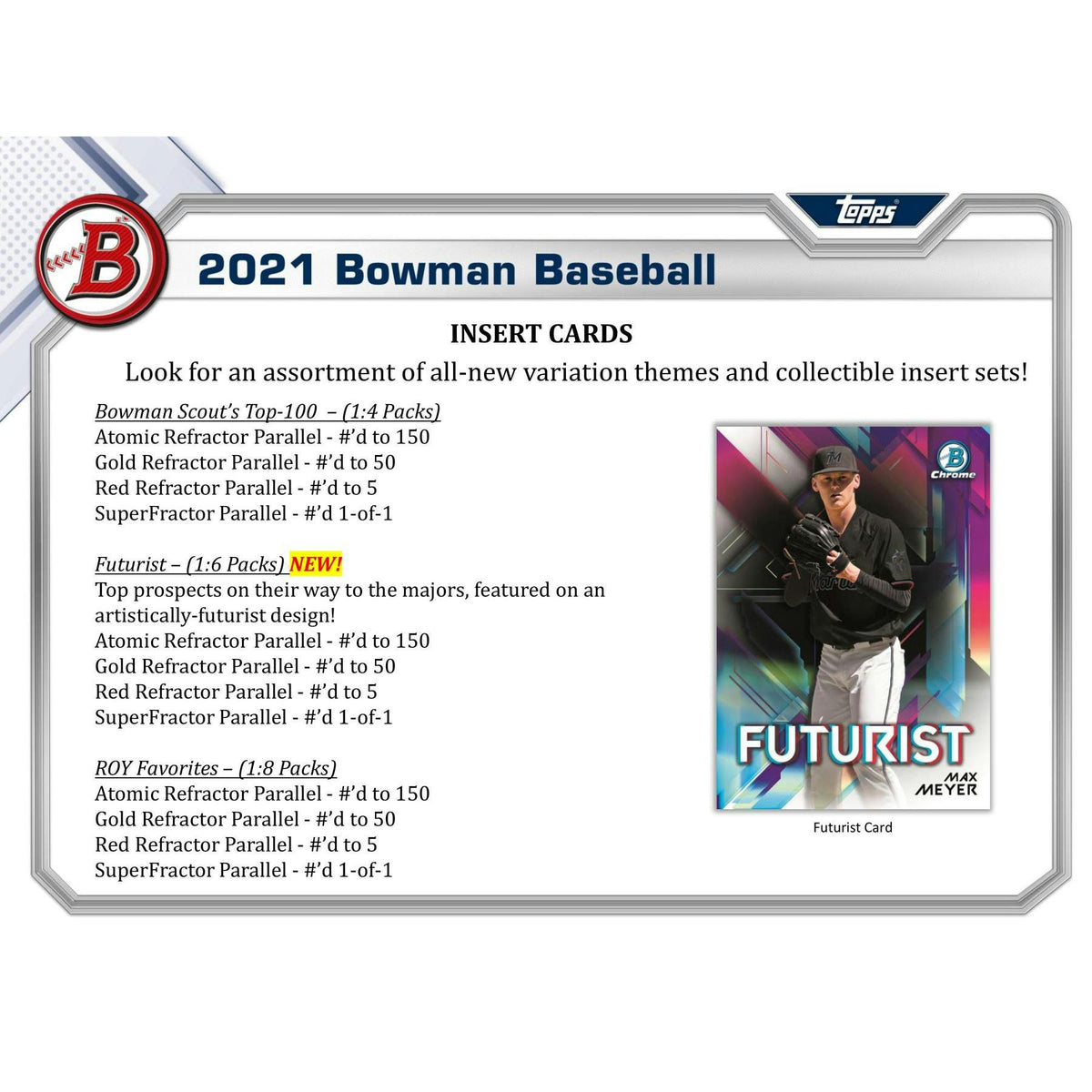 2021 Bowman Baseball Hobby Jumbo Box (Reed Buy)