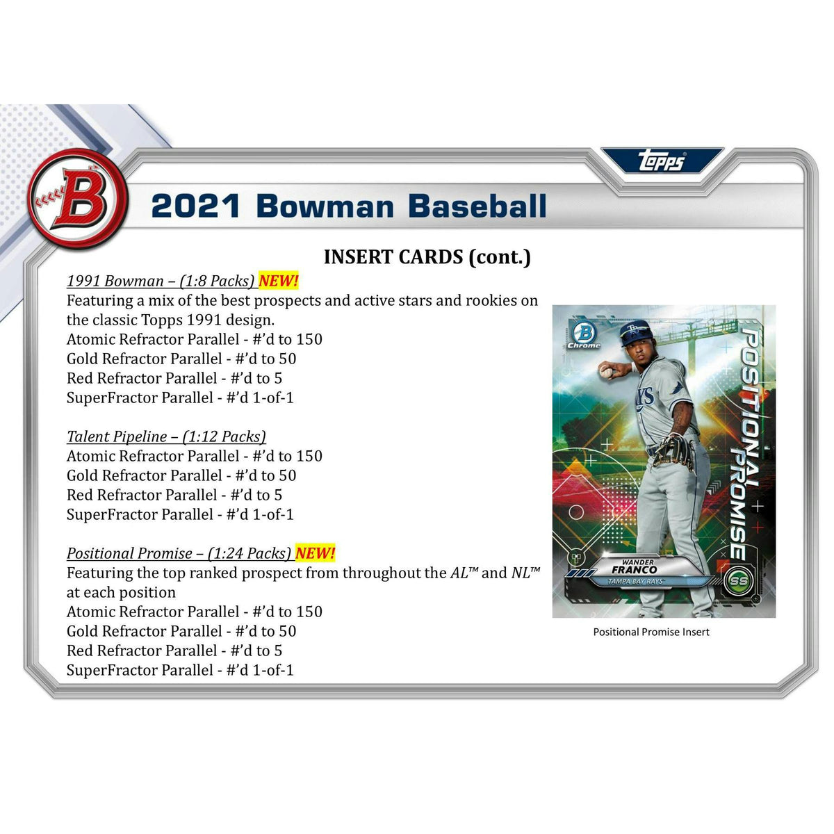 2021 Bowman Baseball Hobby Jumbo Box (Reed Buy)