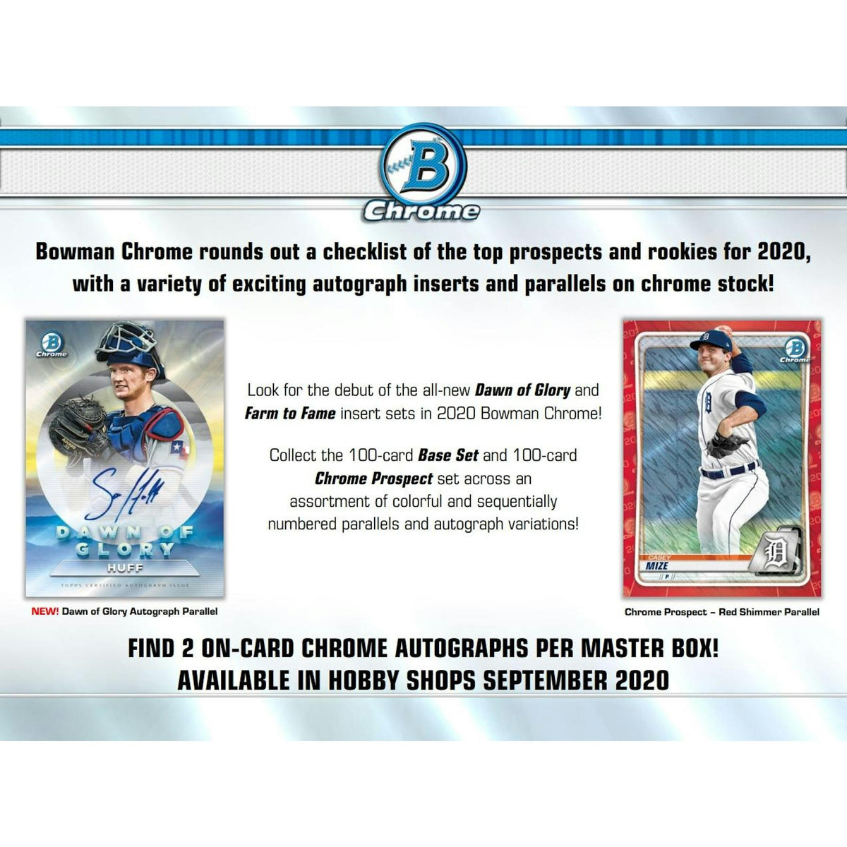 2020 Bowman Chrome Baseball Hobby 12-Box Case