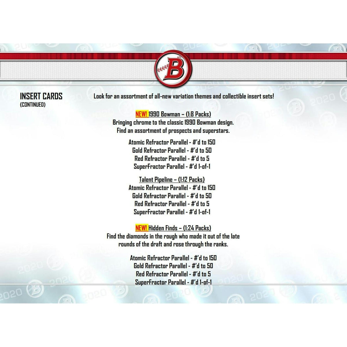 2020 Bowman Baseball Hobby Jumbo Box