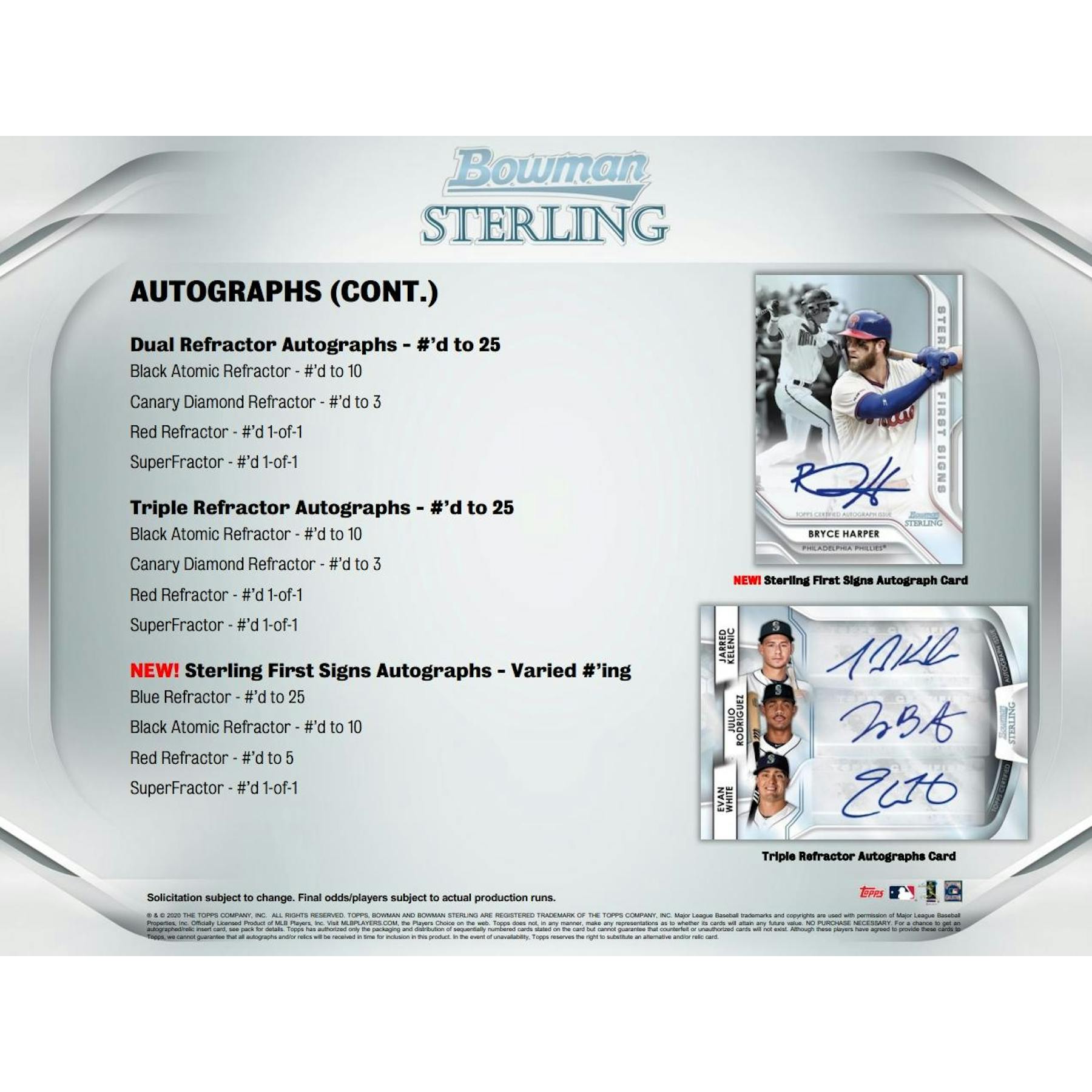 2020 Bowman Sterling Baseball Hobby Box