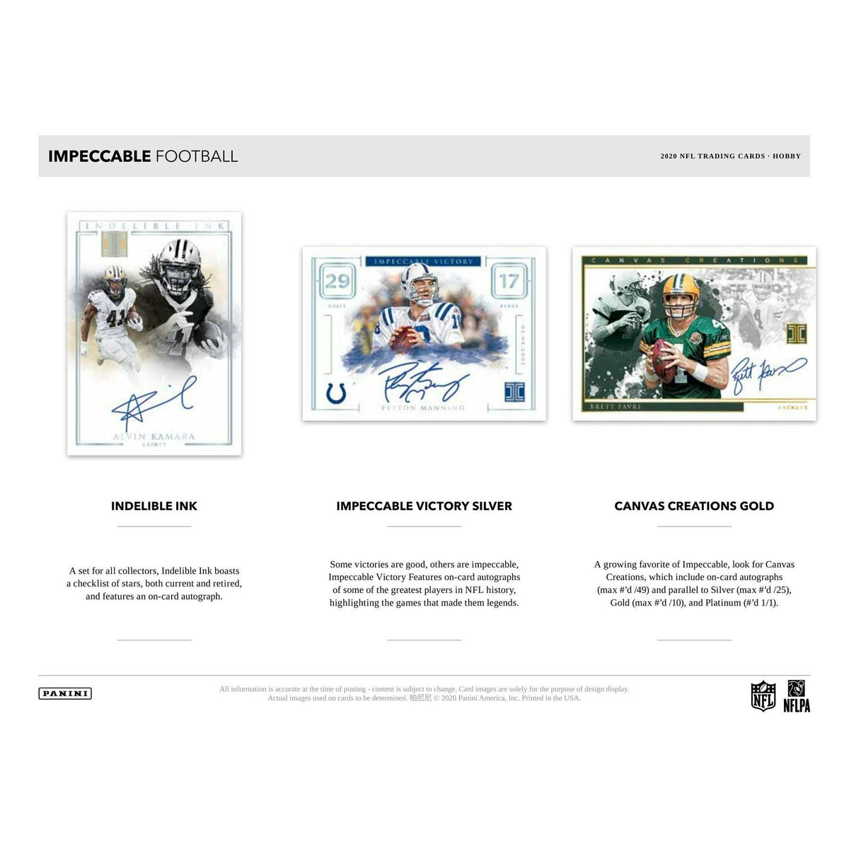 2020 Panini Impeccable Football Hobby Box