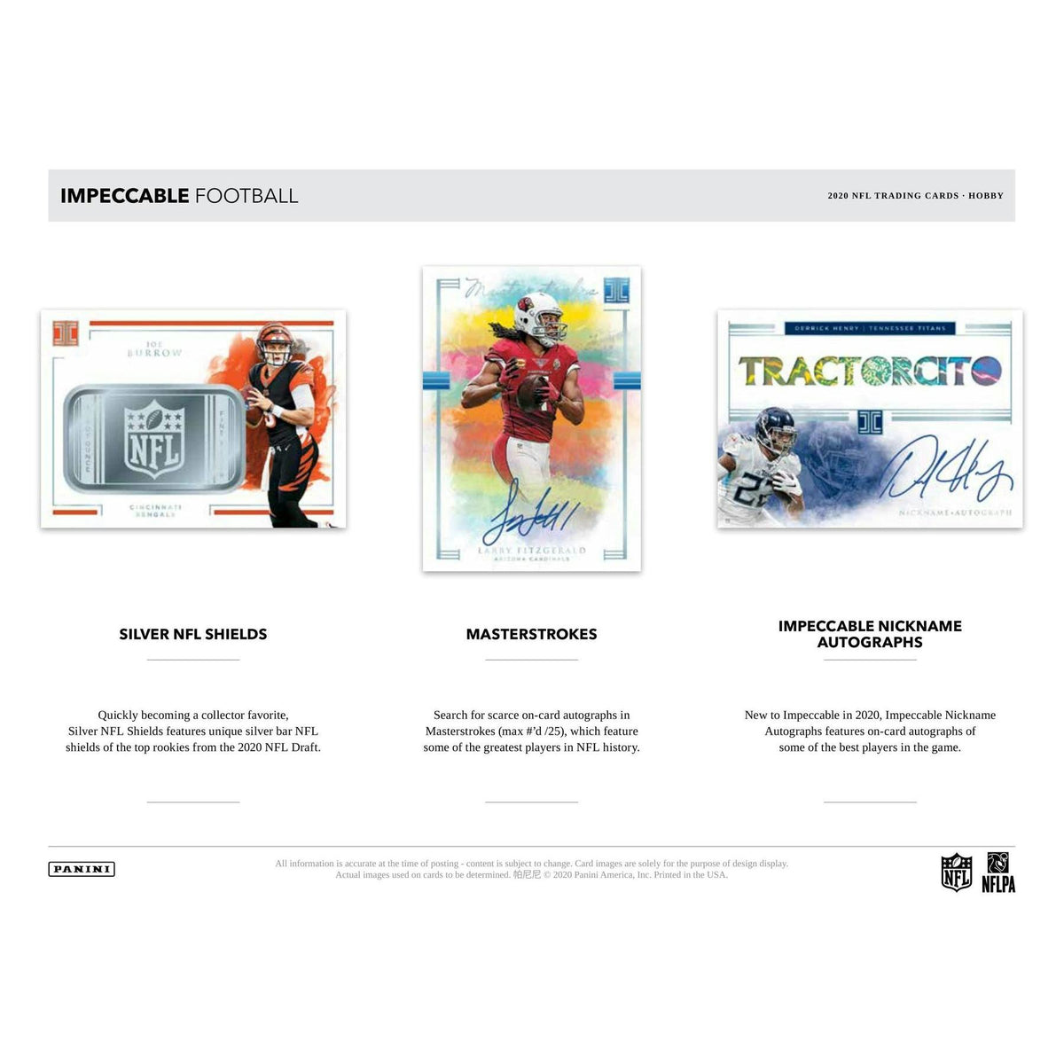2020 Panini Impeccable Football Hobby Box