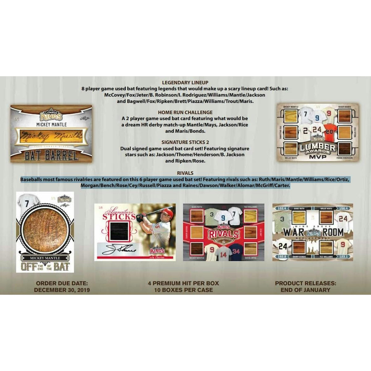2020 Leaf Lumber Kings Baseball Hobby Box