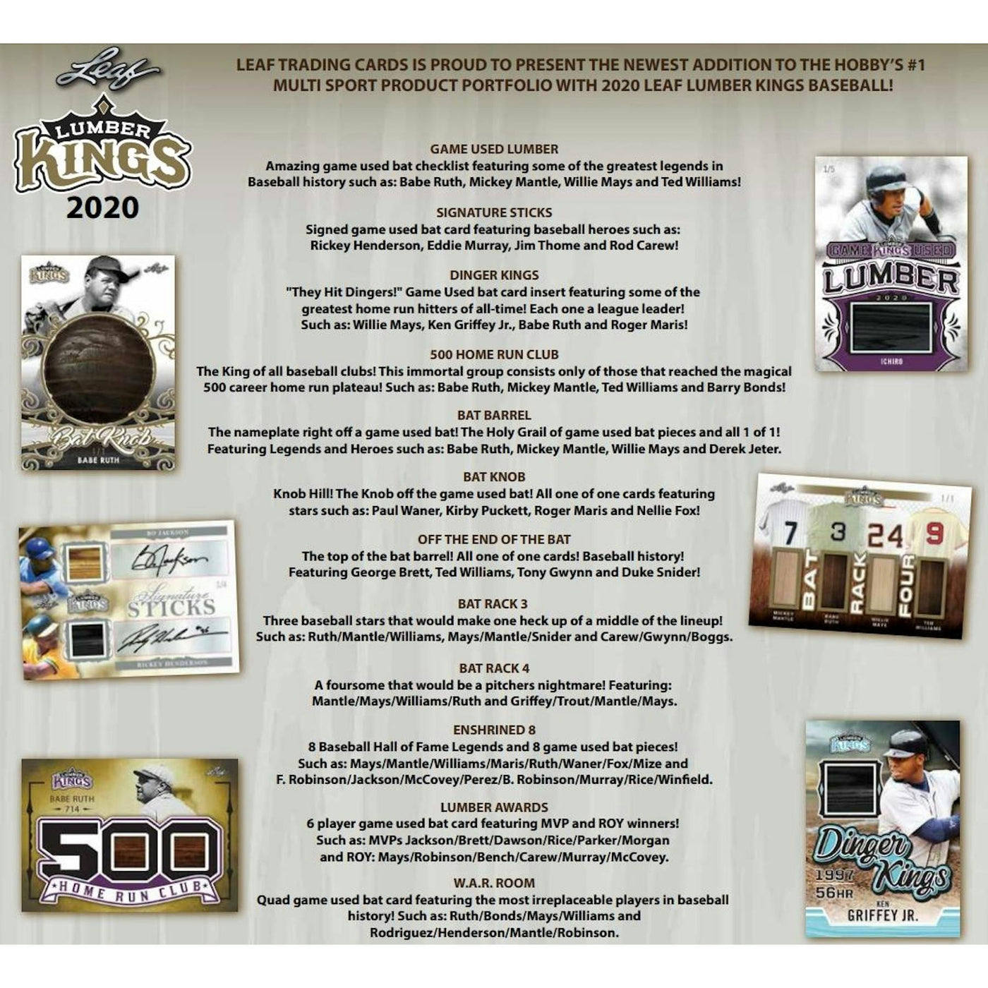 2020 Leaf Lumber Kings Baseball Hobby Box