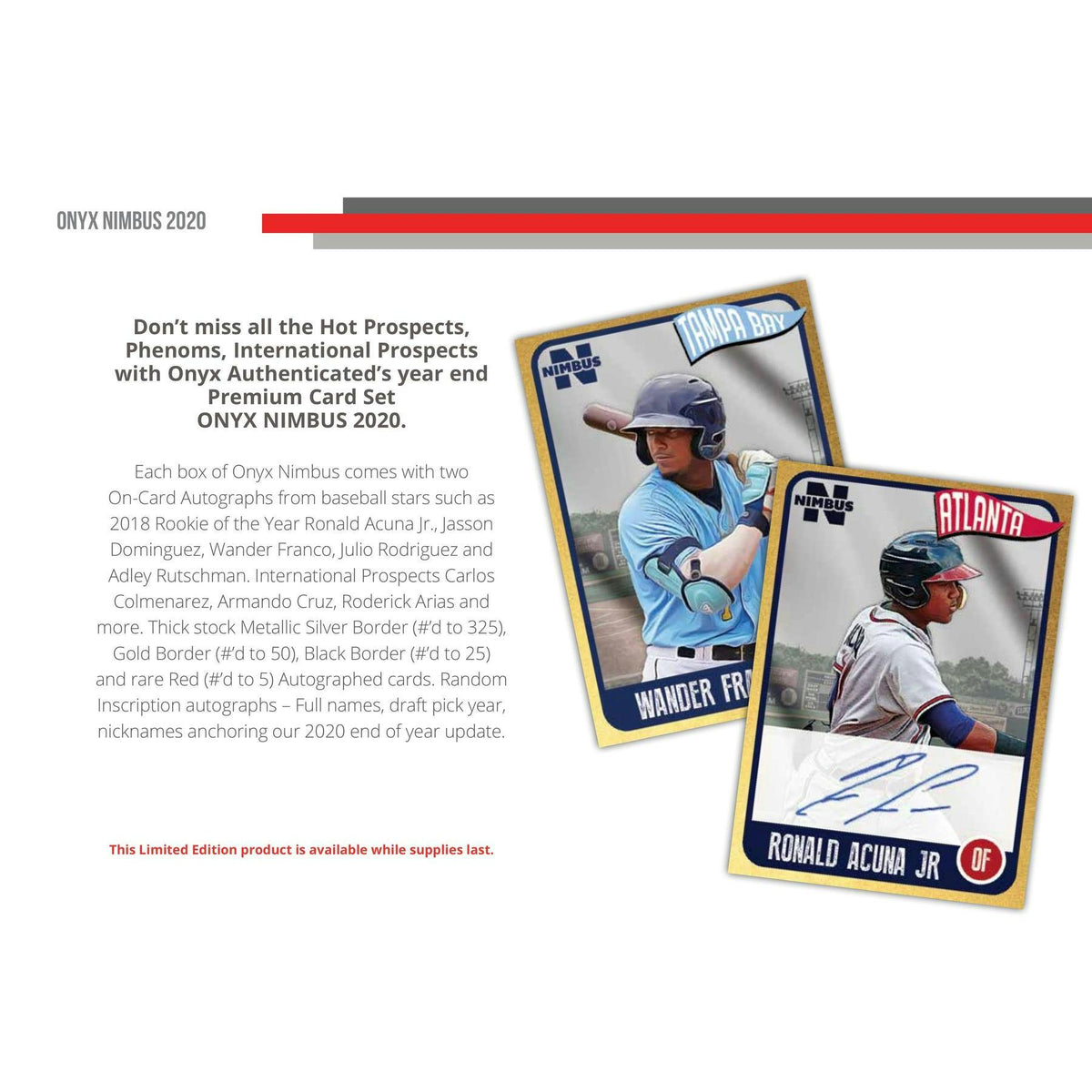 2020 Onyx Nimbus Baseball Hobby Box (Reed Buy)