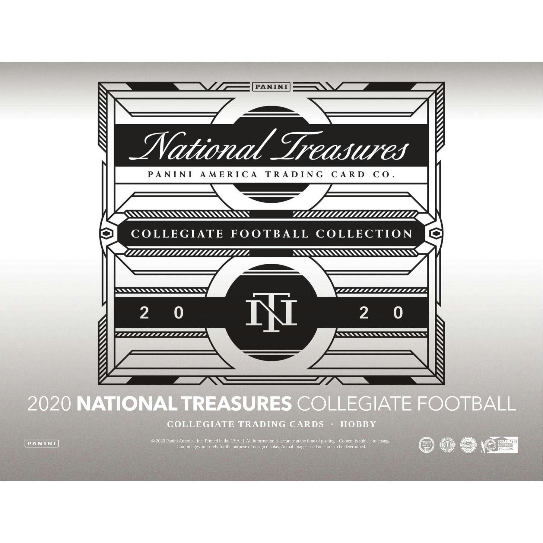 2020 Panini National Treasures Collegiate Football Hobby Box