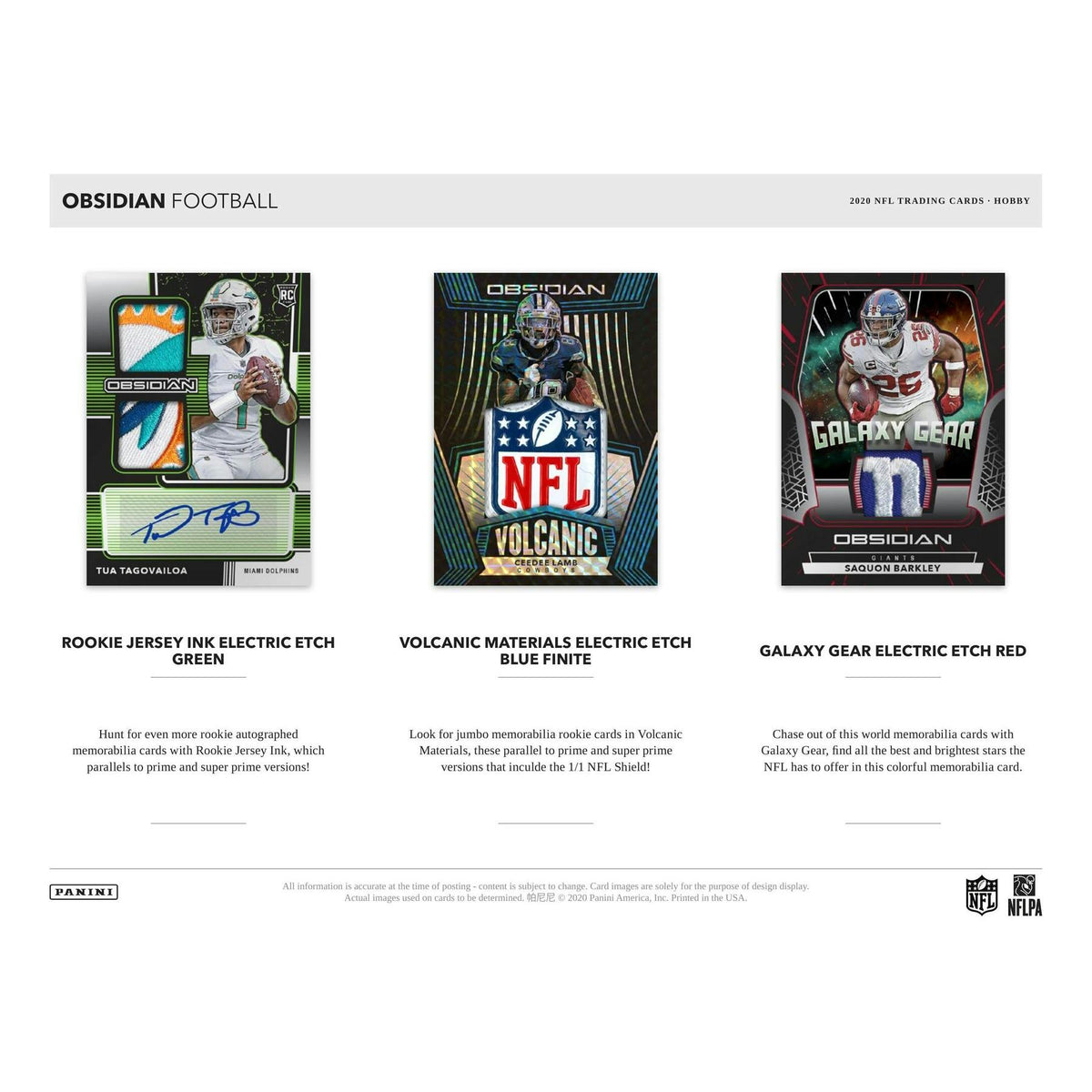 2020 Panini Obsidian Football Hobby Box