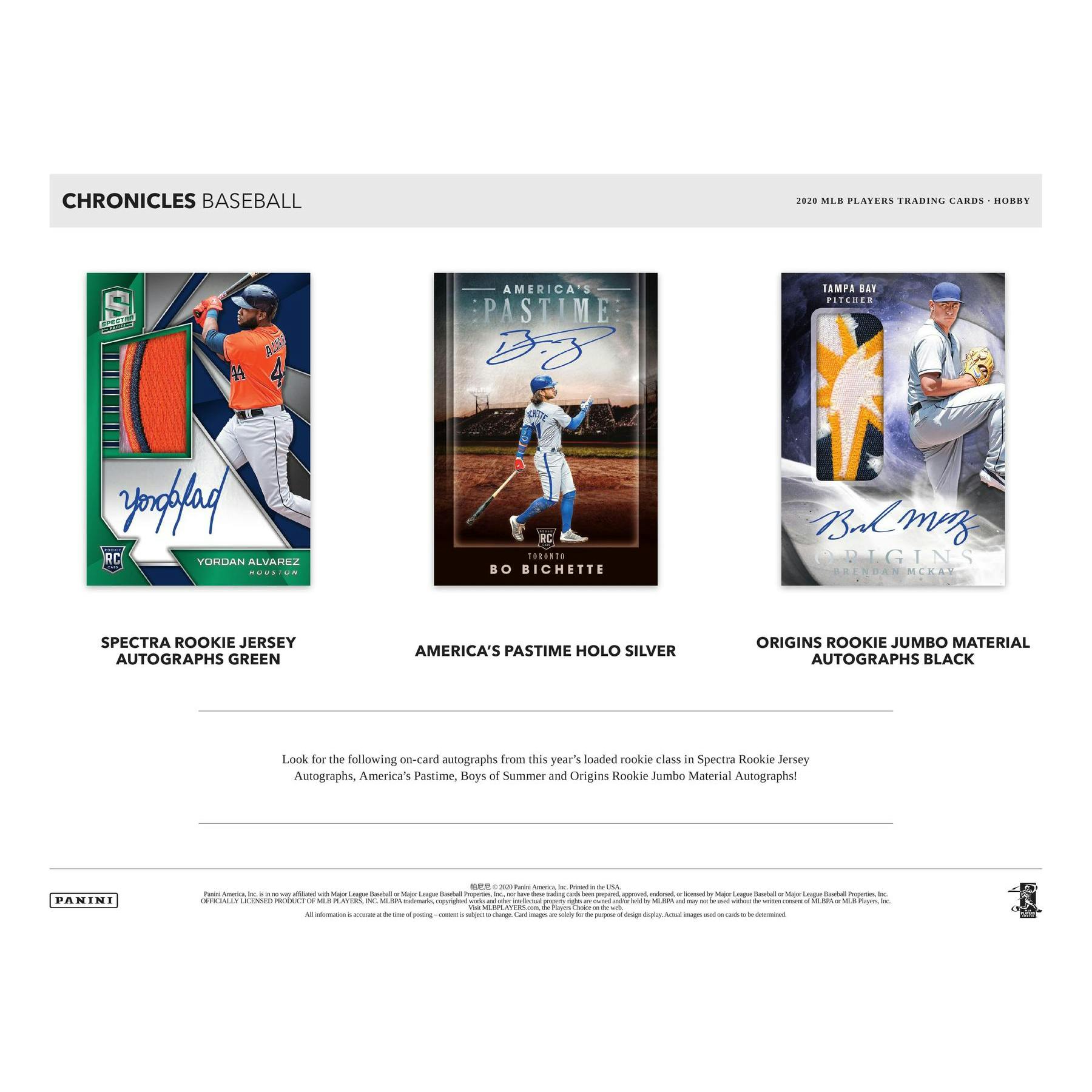 2020 Panini Chronicles Baseball Hobby 16-Box Case