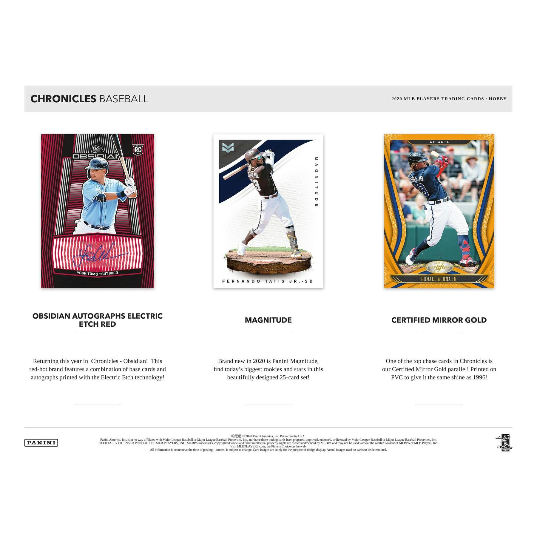 2020 Panini Chronicles Baseball Hobby Box