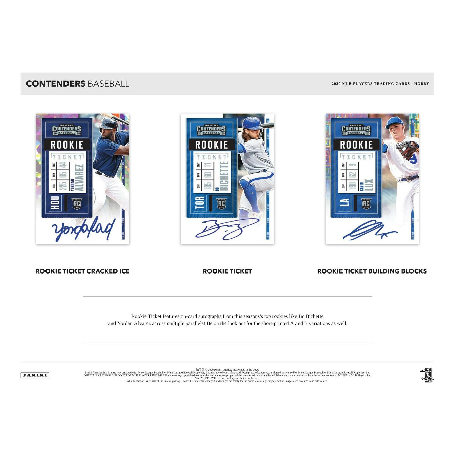 2020 Panini Contenders 1st Off The Line FOTL Baseball Hobby Box