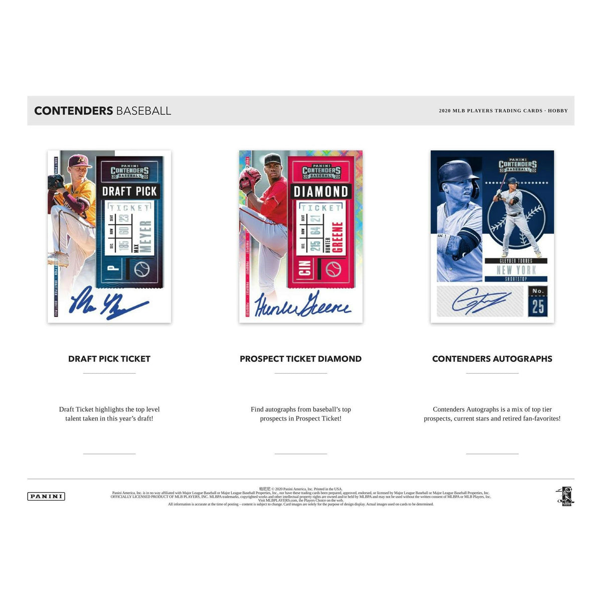 2020 Panini Contenders 1st Off The Line FOTL Baseball Hobby Box
