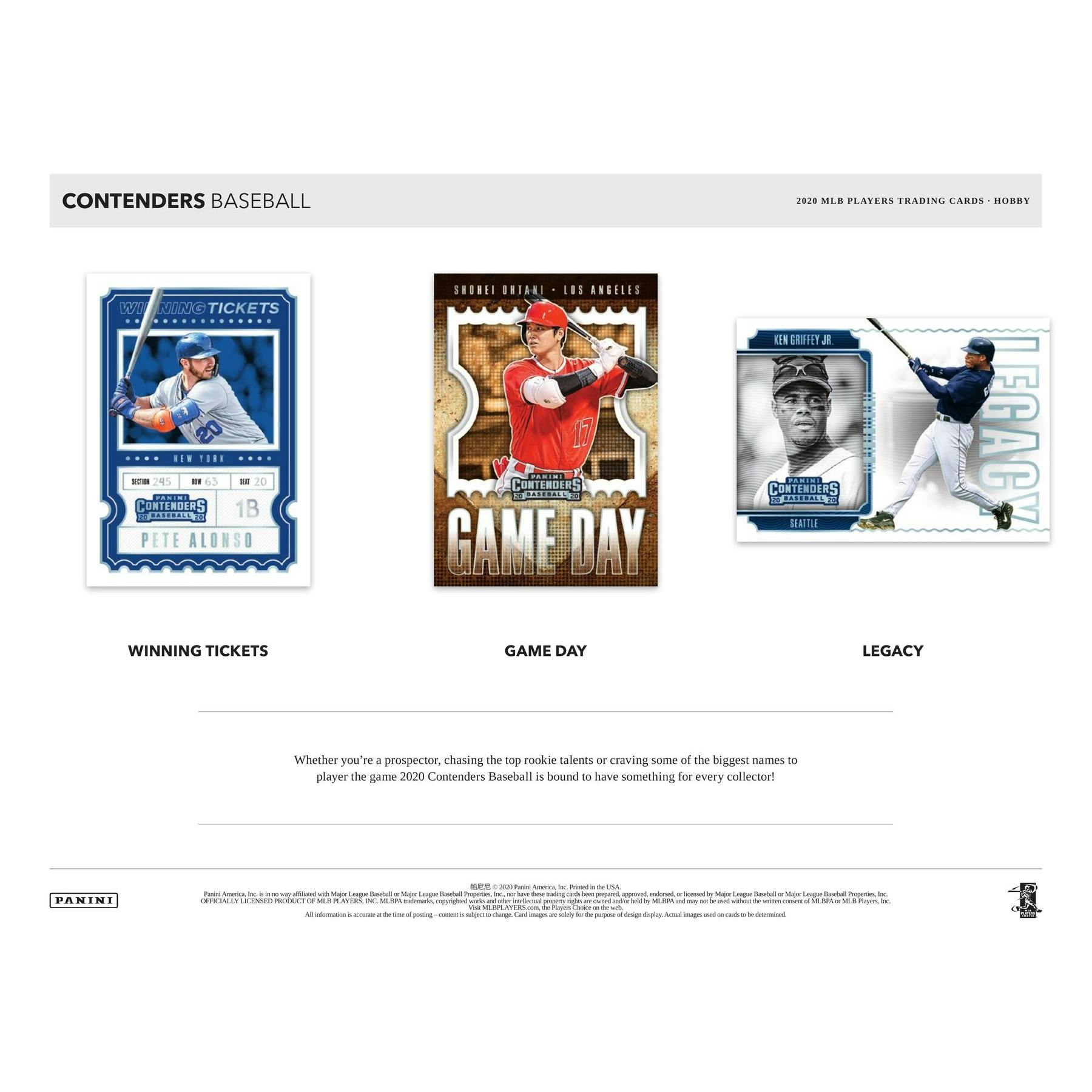 2020 Panini Contenders 1st Off The Line FOTL Baseball Hobby Box