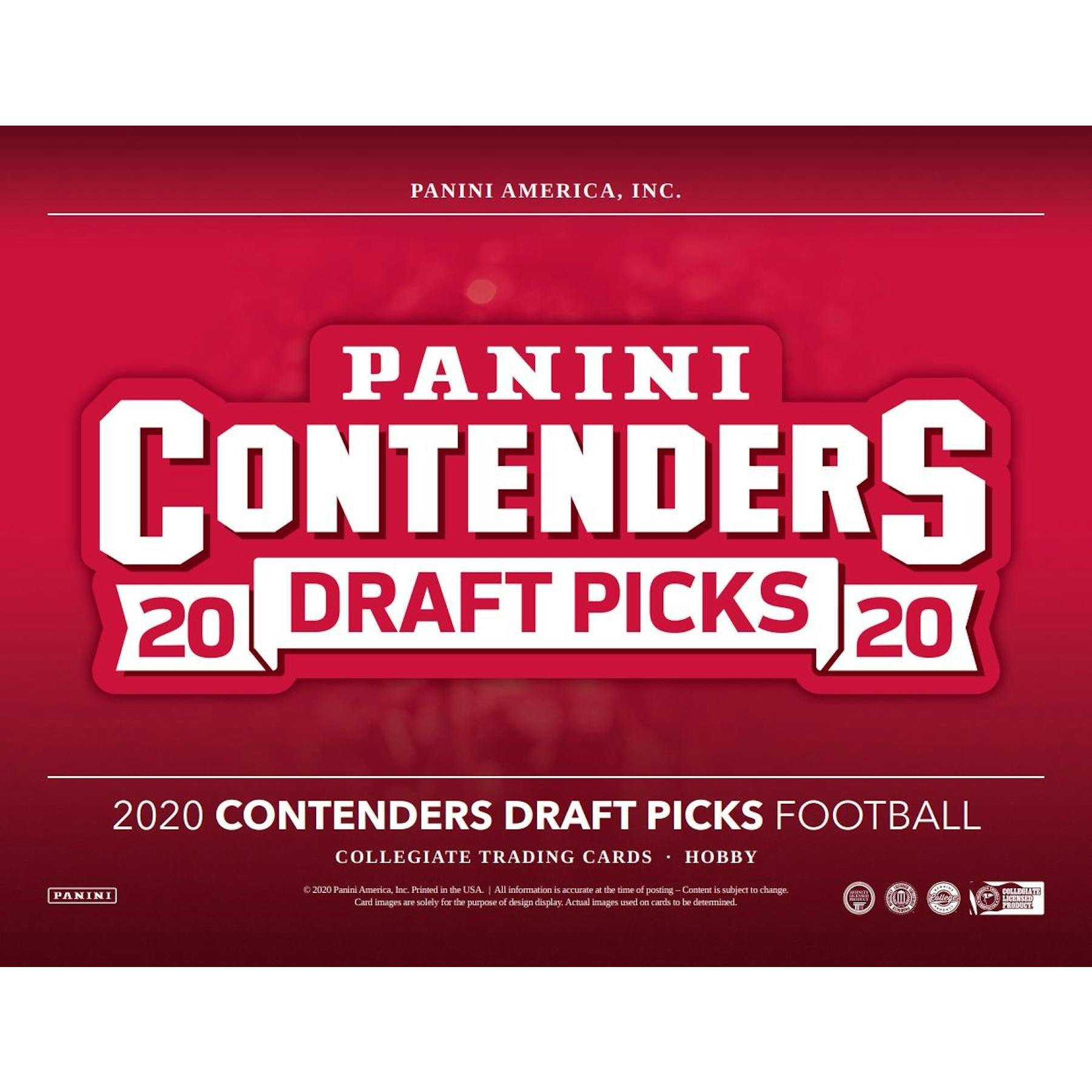 2020 Panini Contenders Draft Picks Football Hobby Box